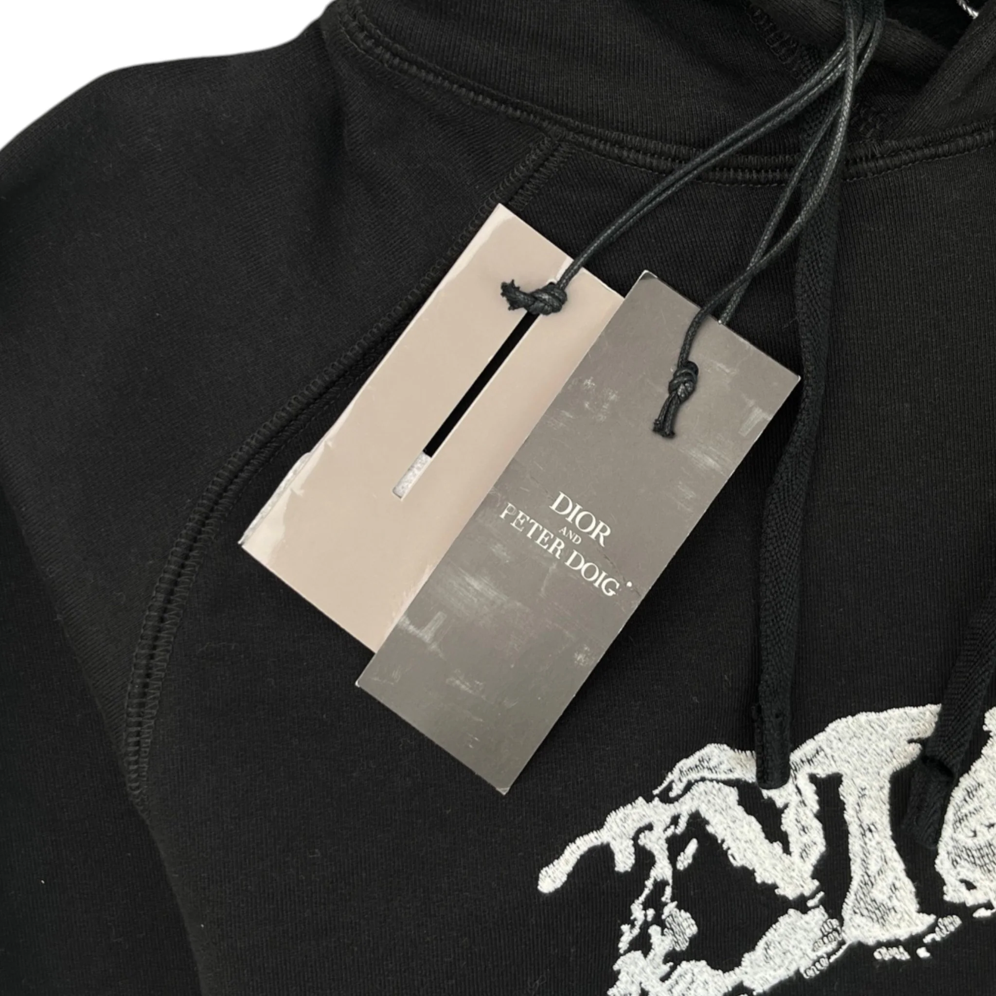 Men's X Peter Doig Embroidered Logo Hoodie Black Size XXS - Image 6