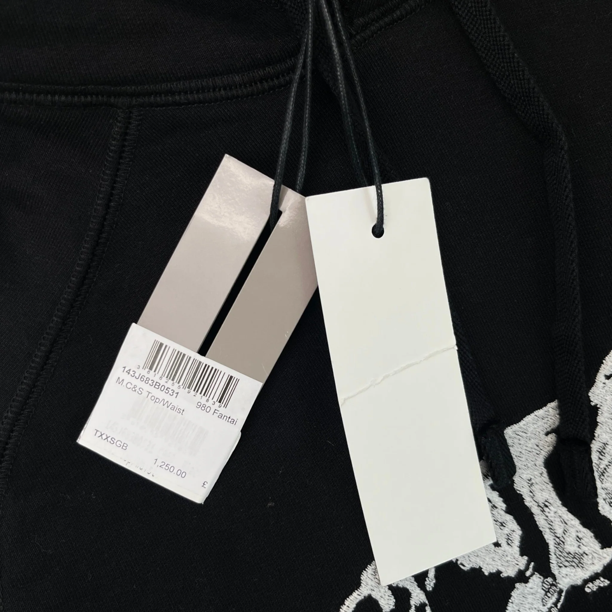 Men's X Peter Doig Embroidered Logo Hoodie Black Size XXS - Image 7