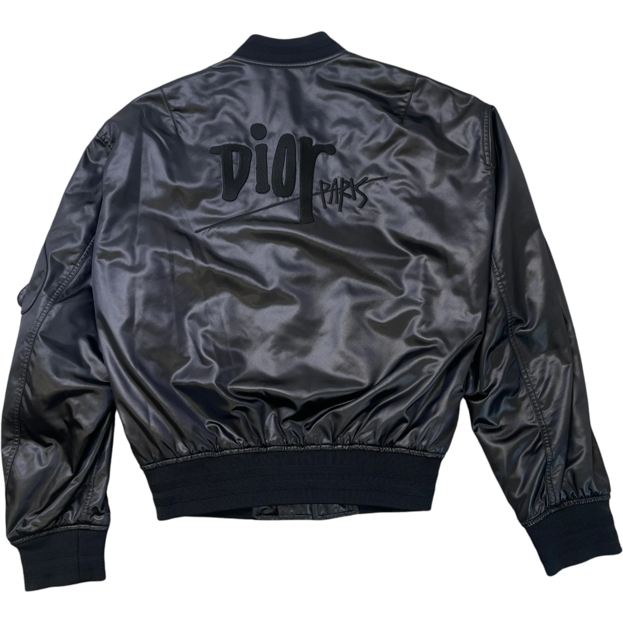 Men's X Stussy Embroidered Bomber Jacket Black Size IT 54 / XXL - Image 2