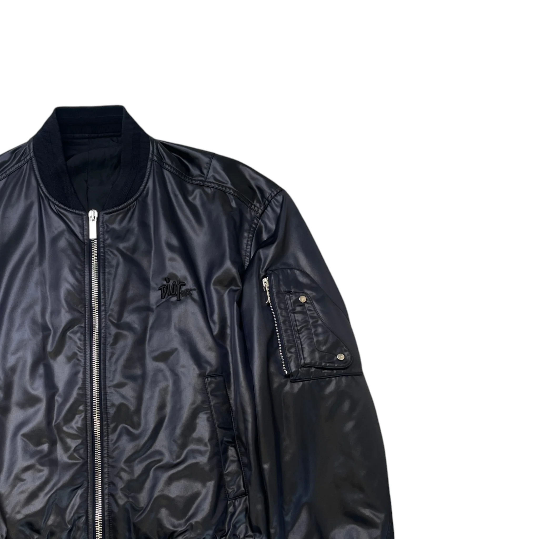 Men's X Stussy Embroidered Bomber Jacket Black Size IT 54 / XXL - Image 3