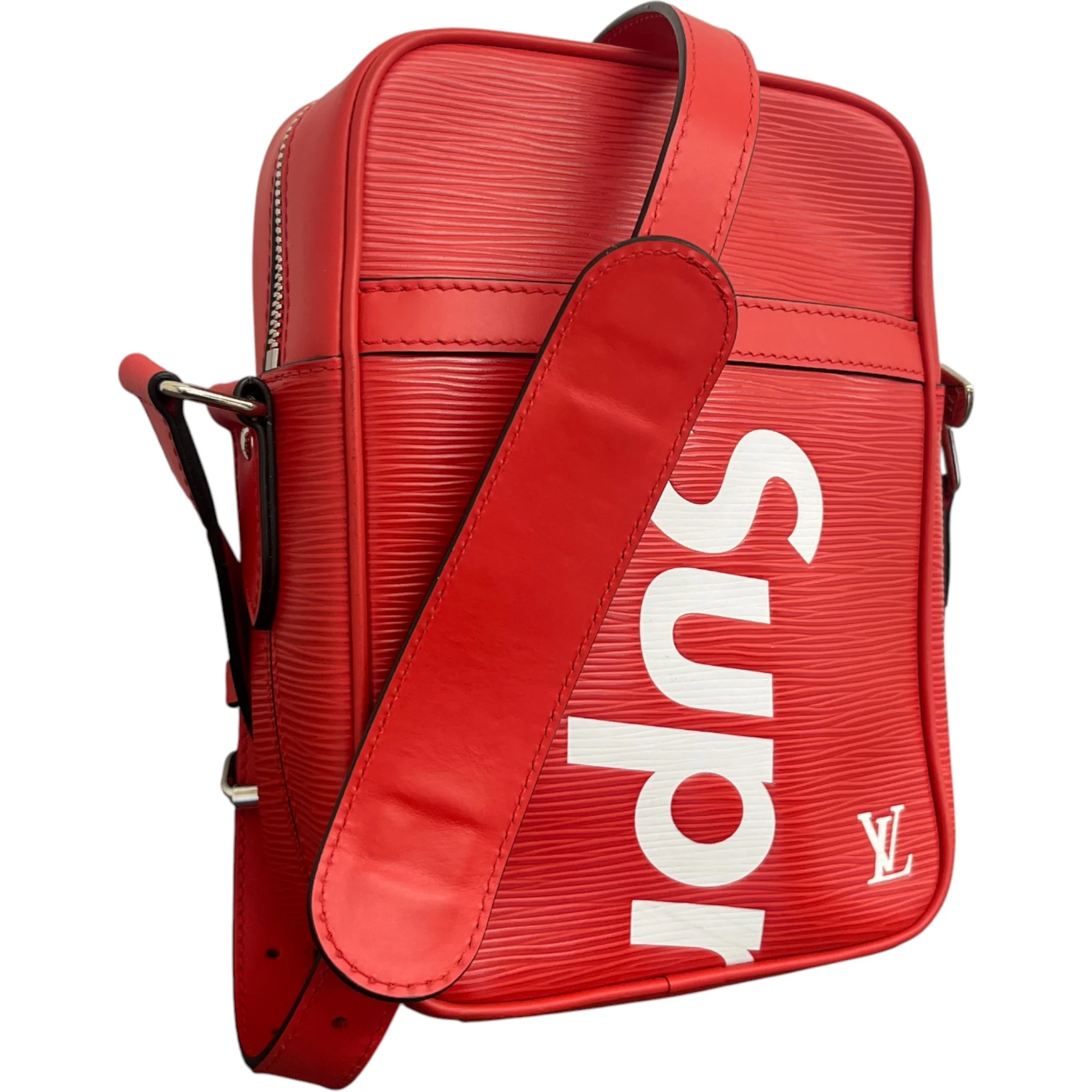 Men's X Supreme Danube Pm Epi Bag Red - Image 4