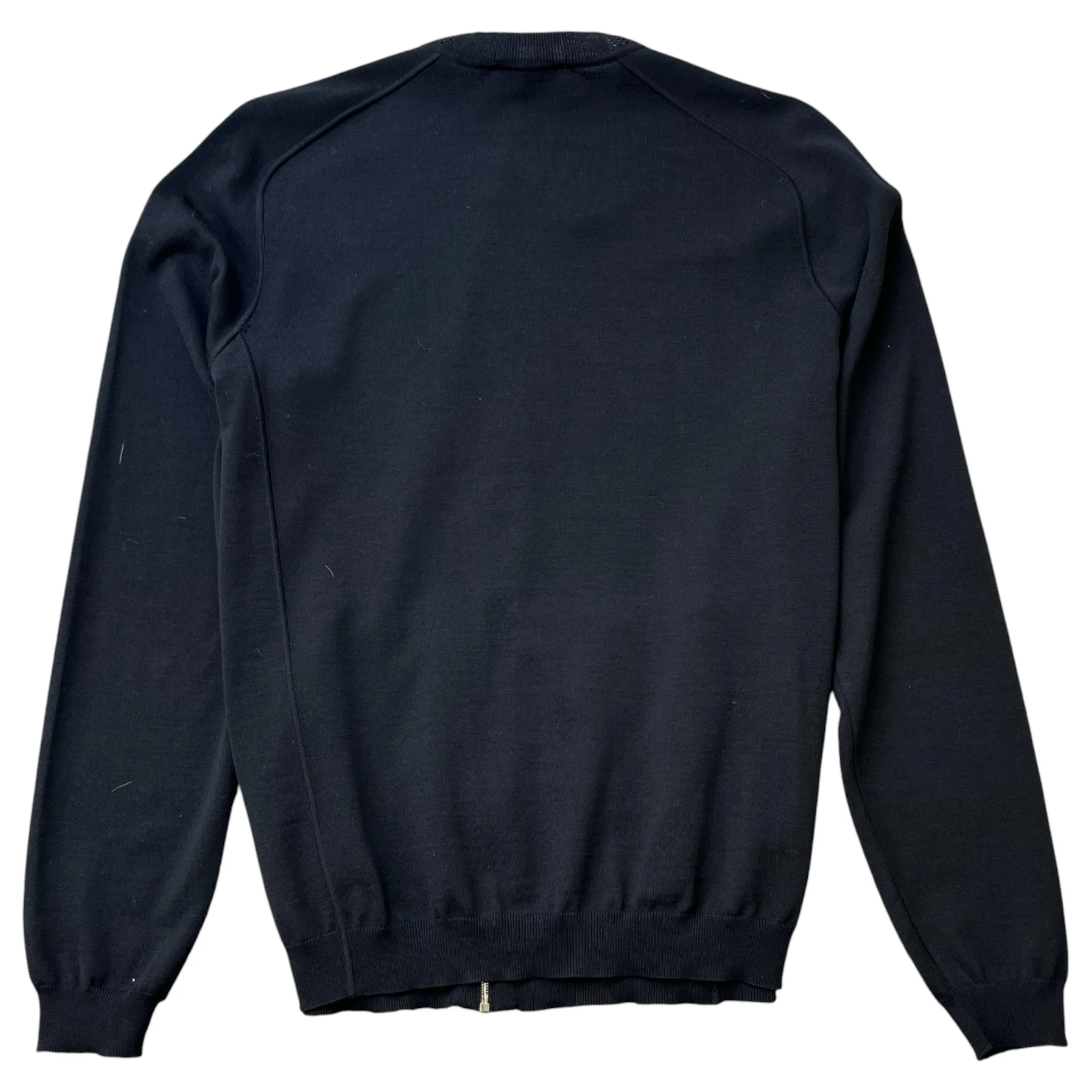 Men's Zip Up Cardigan Black Size L - Image 2