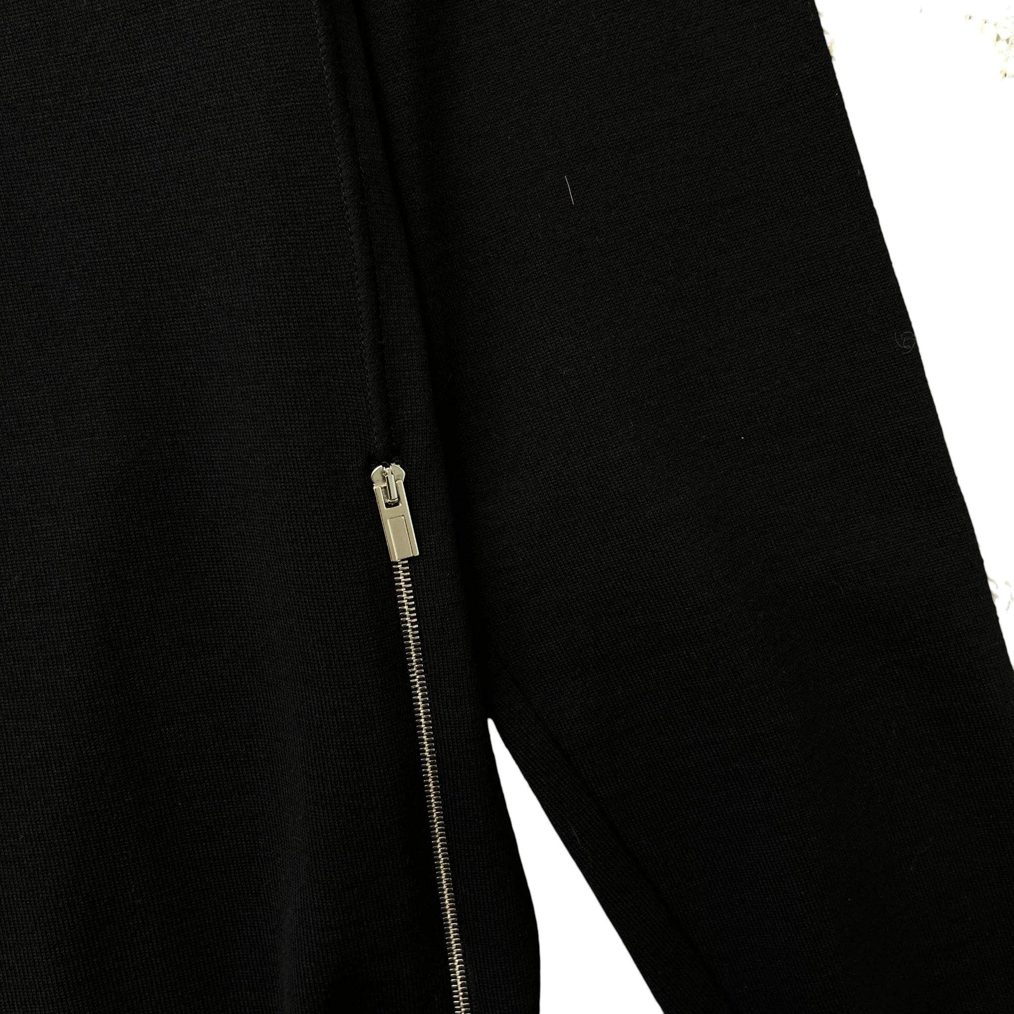 Men's Zip Up Cardigan Black Size L - Image 5