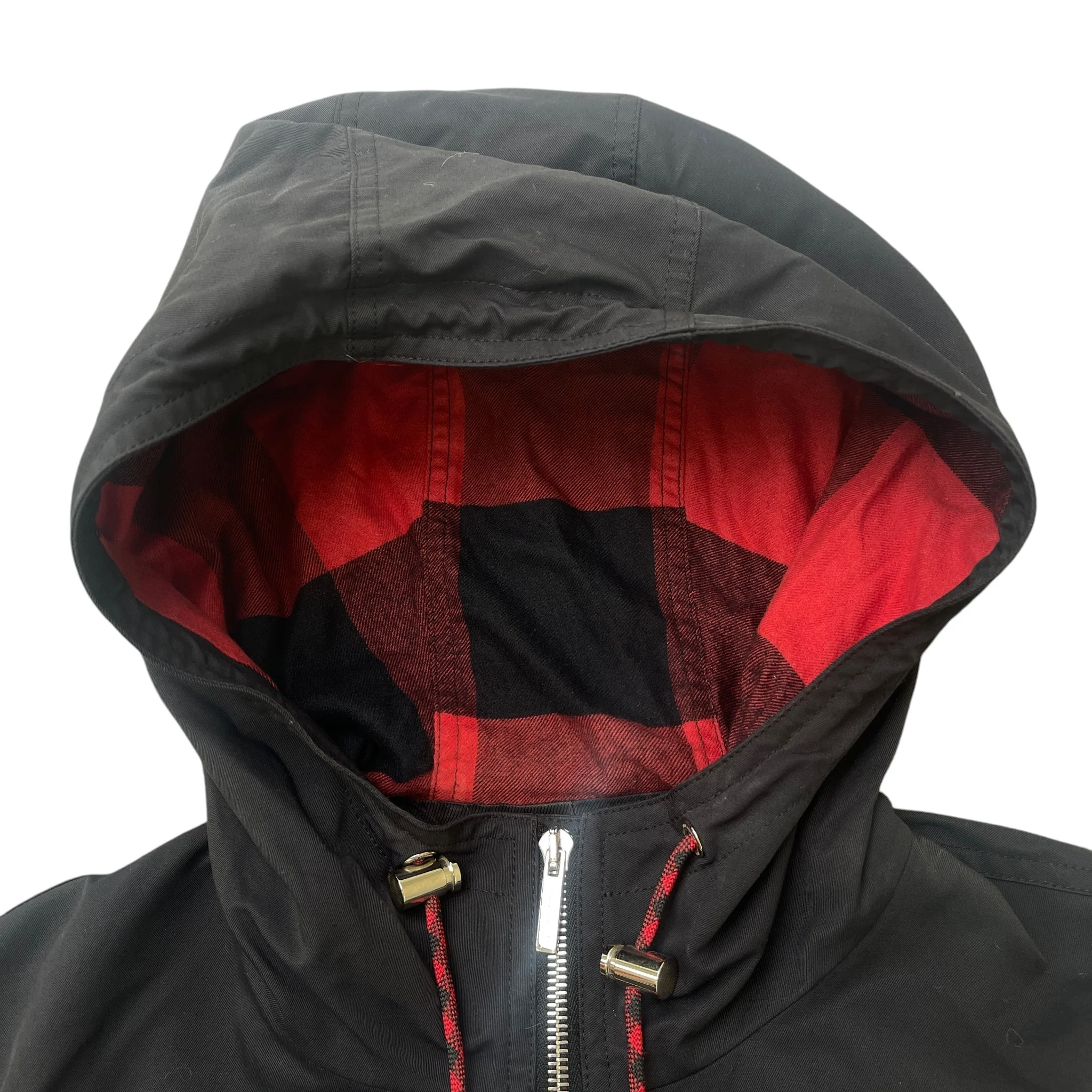 Men's Zipped Hooded Parka Jacket Black Size IT 48 / M - Image 5