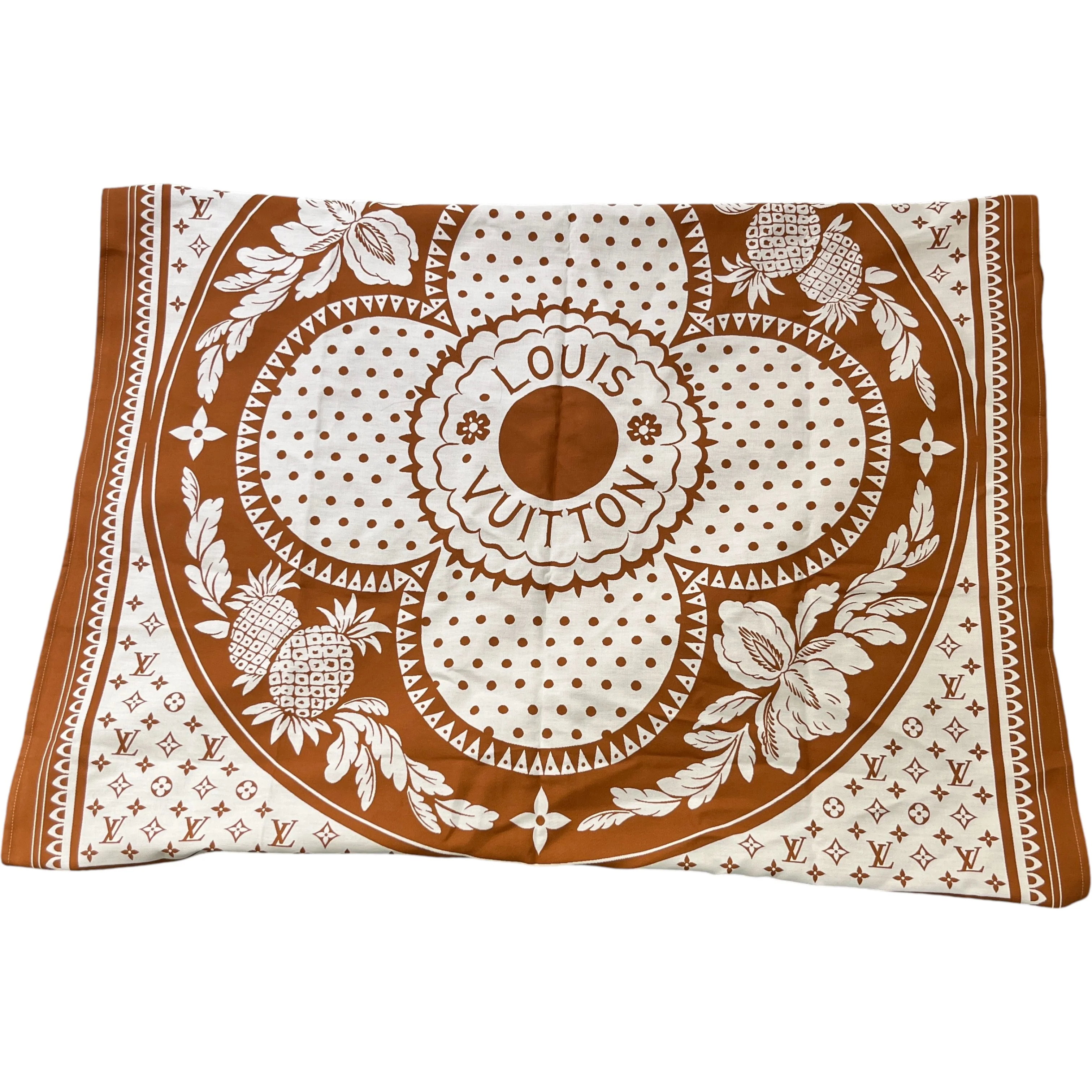 Monogram Pattern Blanket Burnt Orange - Image 2