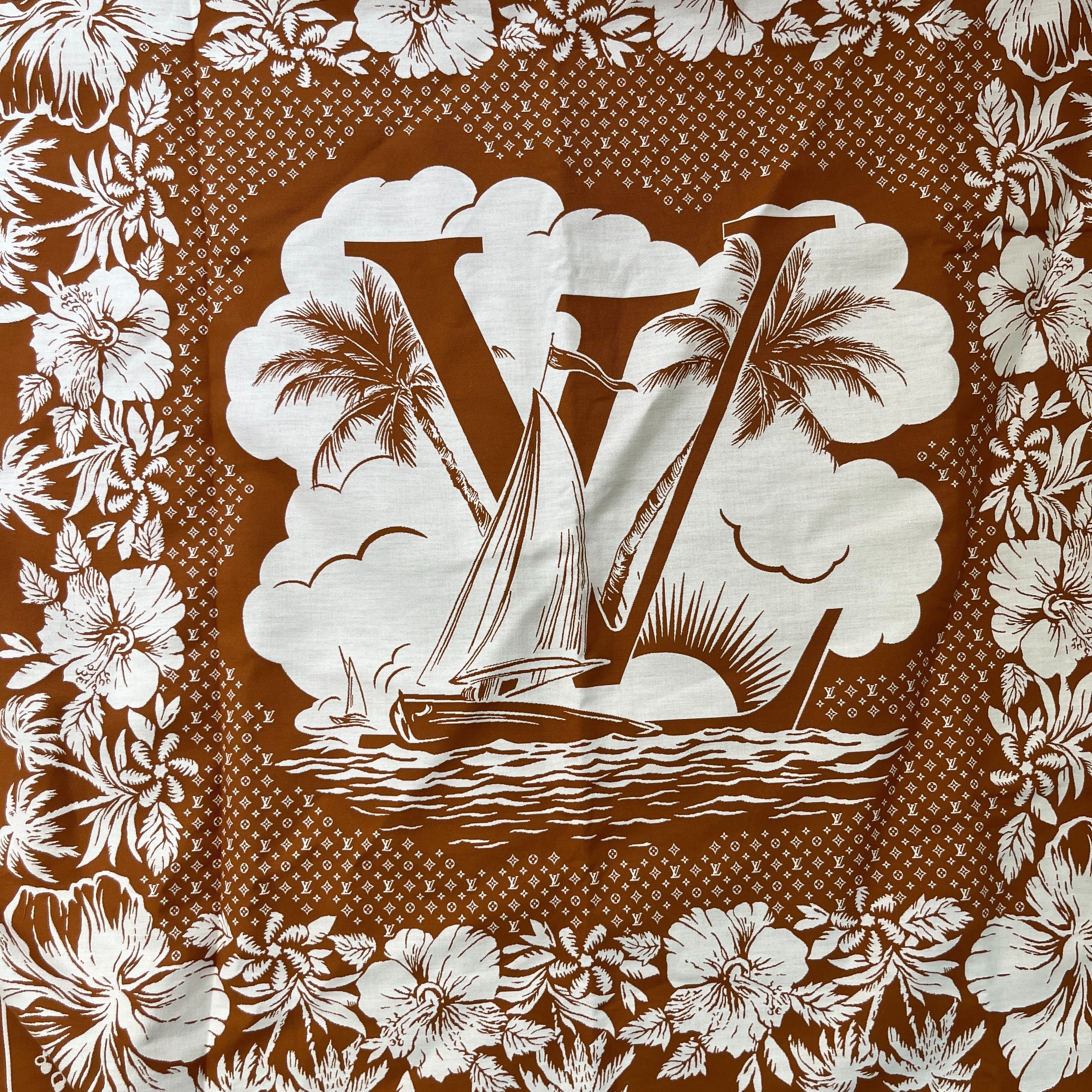 Monogram Pattern Blanket Burnt Orange - Image 4