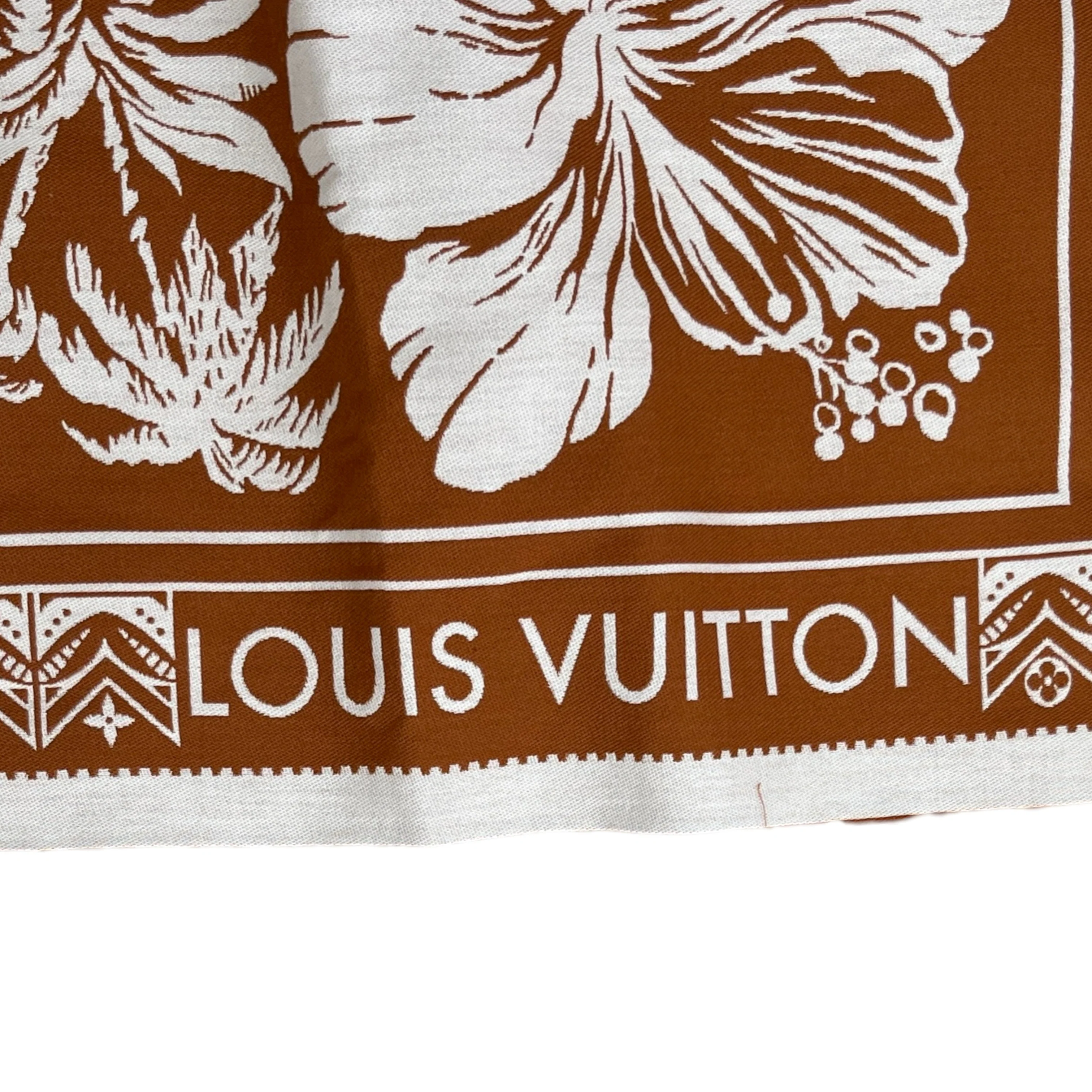 Monogram Pattern Blanket Burnt Orange - Image 5