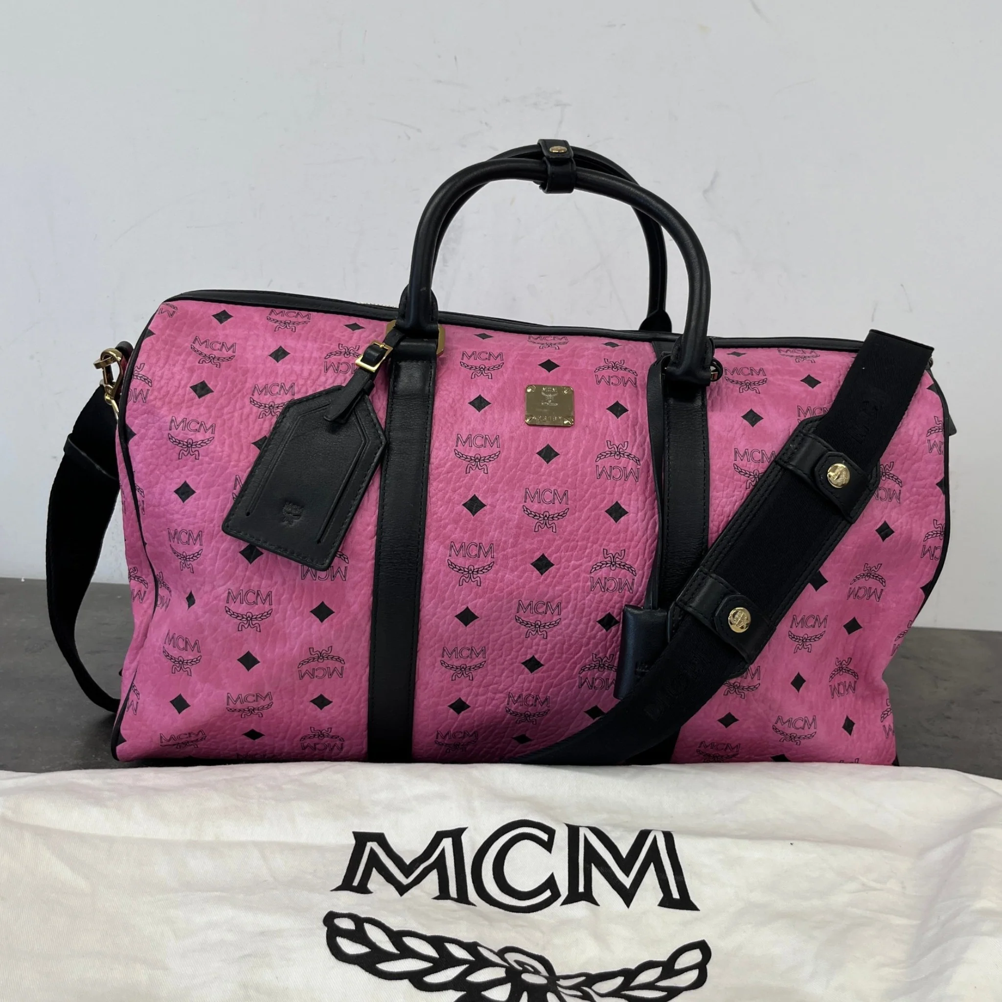 Monogram Viestos Weekender Duffle Bag Pink - Image 13