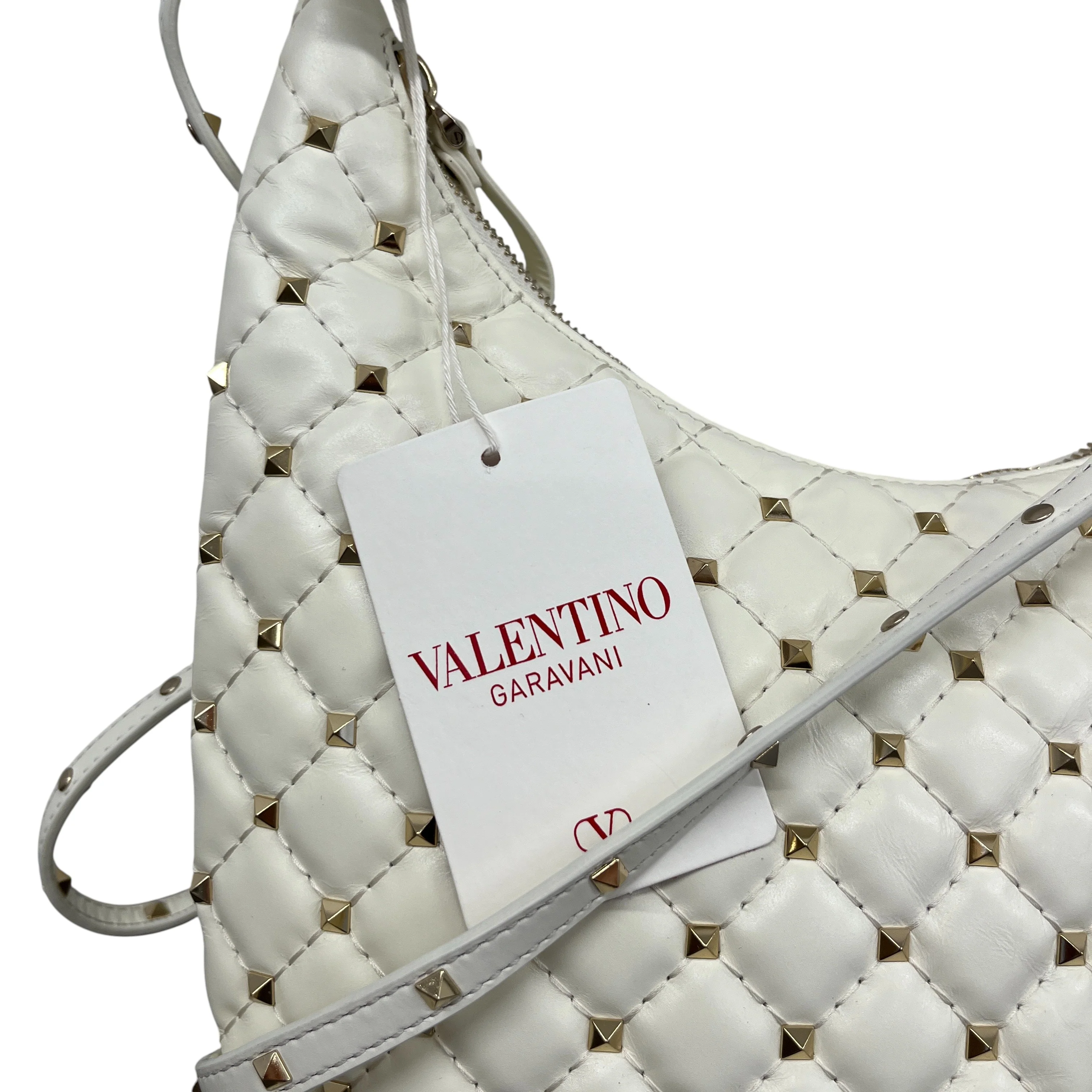Women's 2010S Rockstud Spike Shoulder Bag White - Image 11