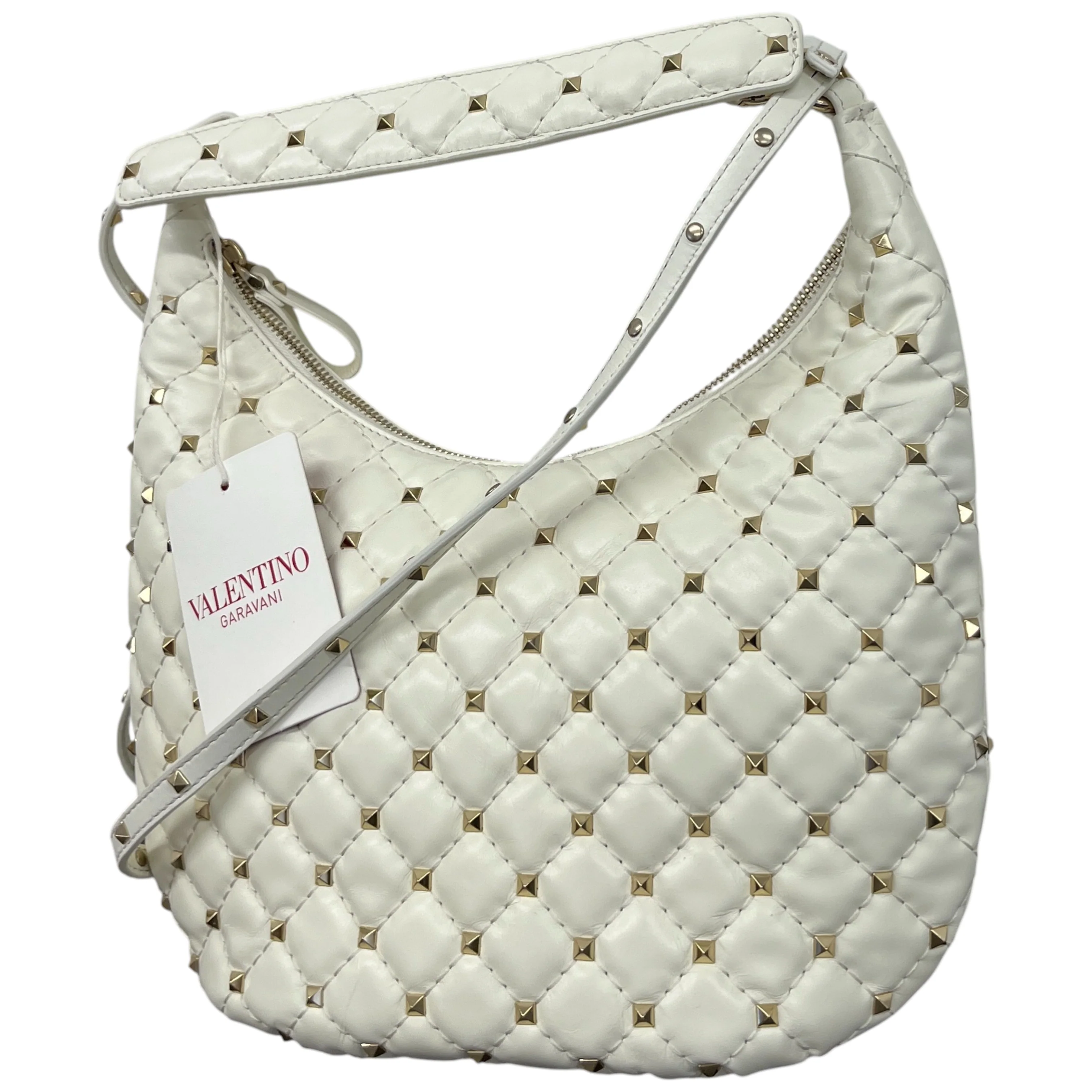 Women's 2010S Rockstud Spike Shoulder Bag White - Image 5