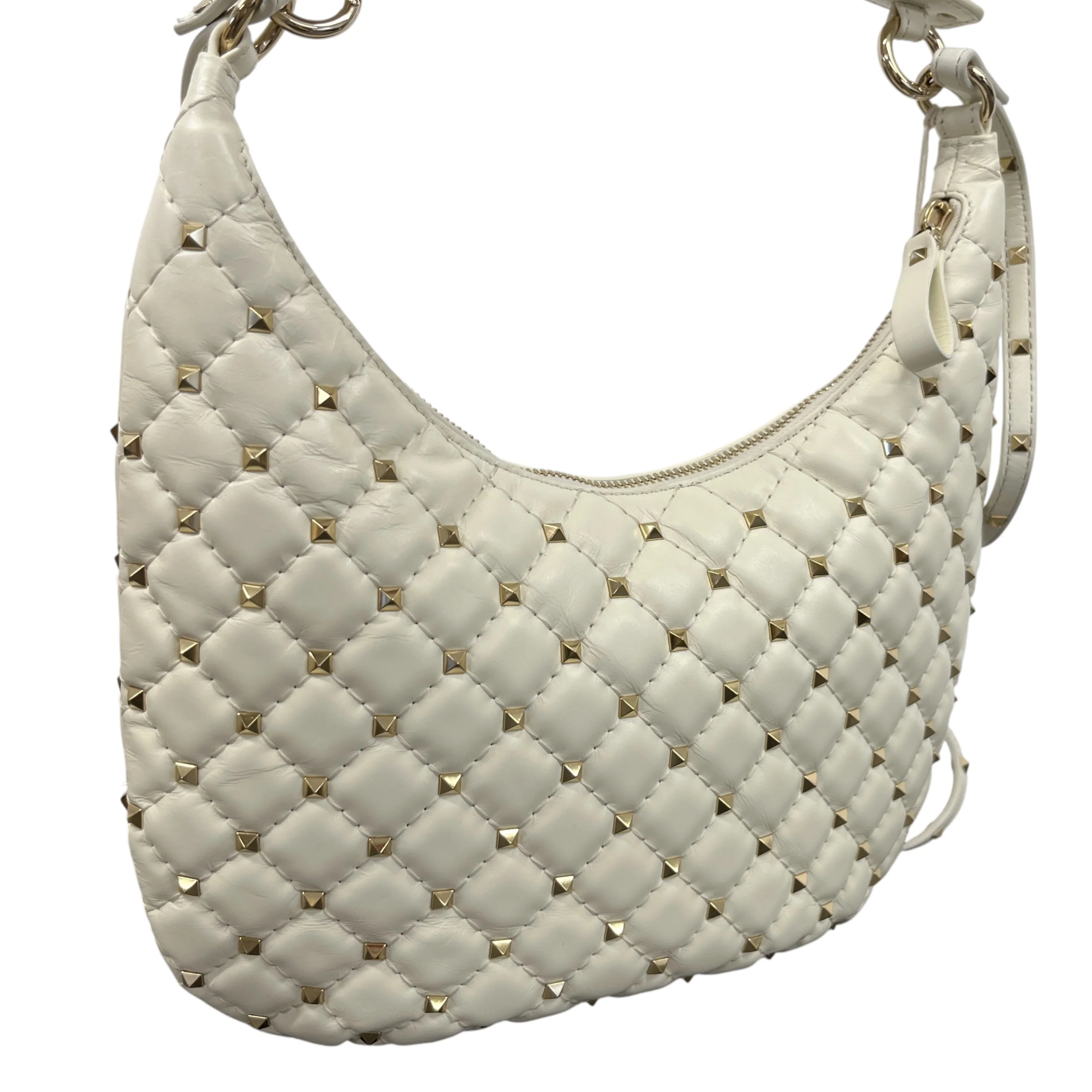 Women's 2010S Rockstud Spike Shoulder Bag White - Image 8