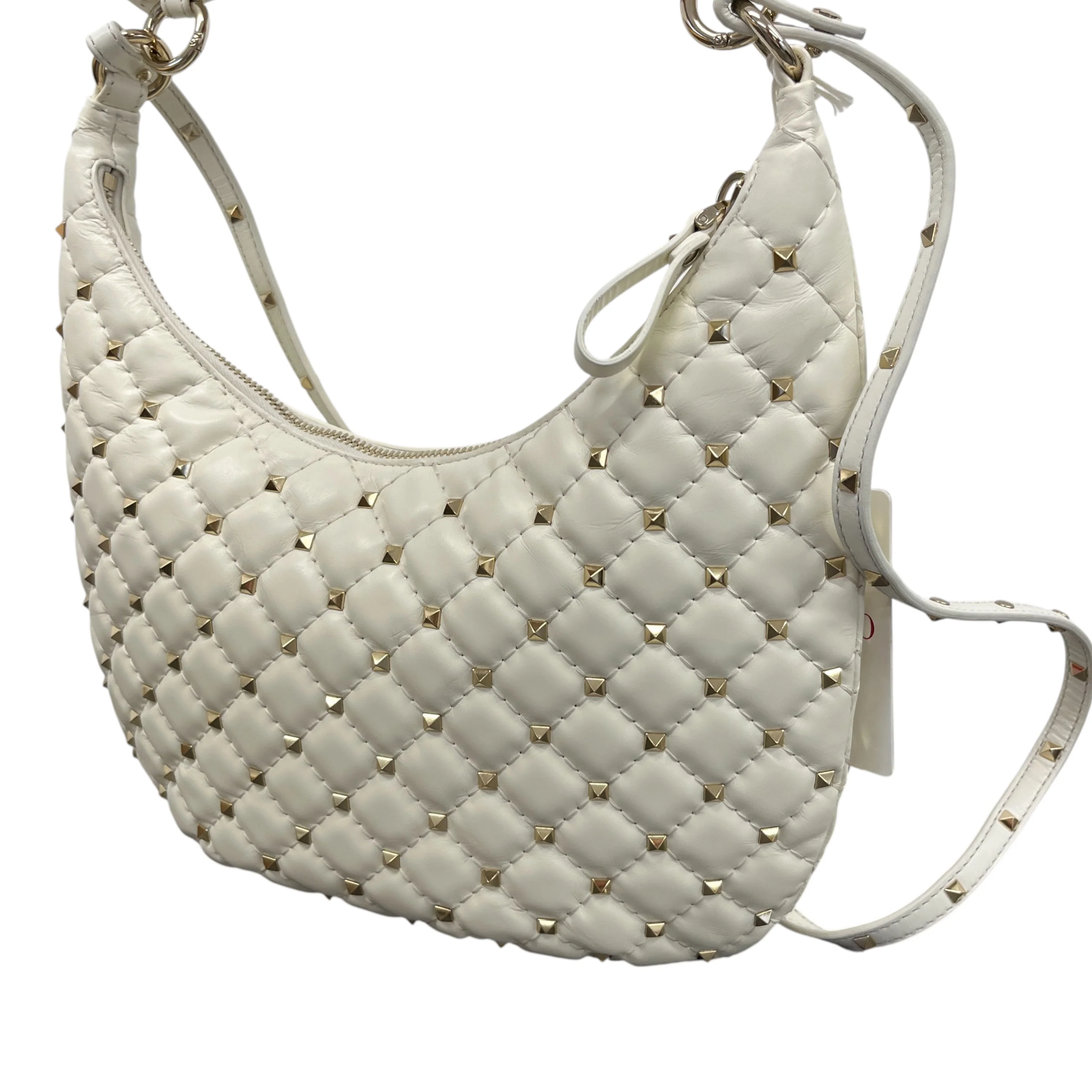 Women's 2010S Rockstud Spike Shoulder Bag White - Image 9