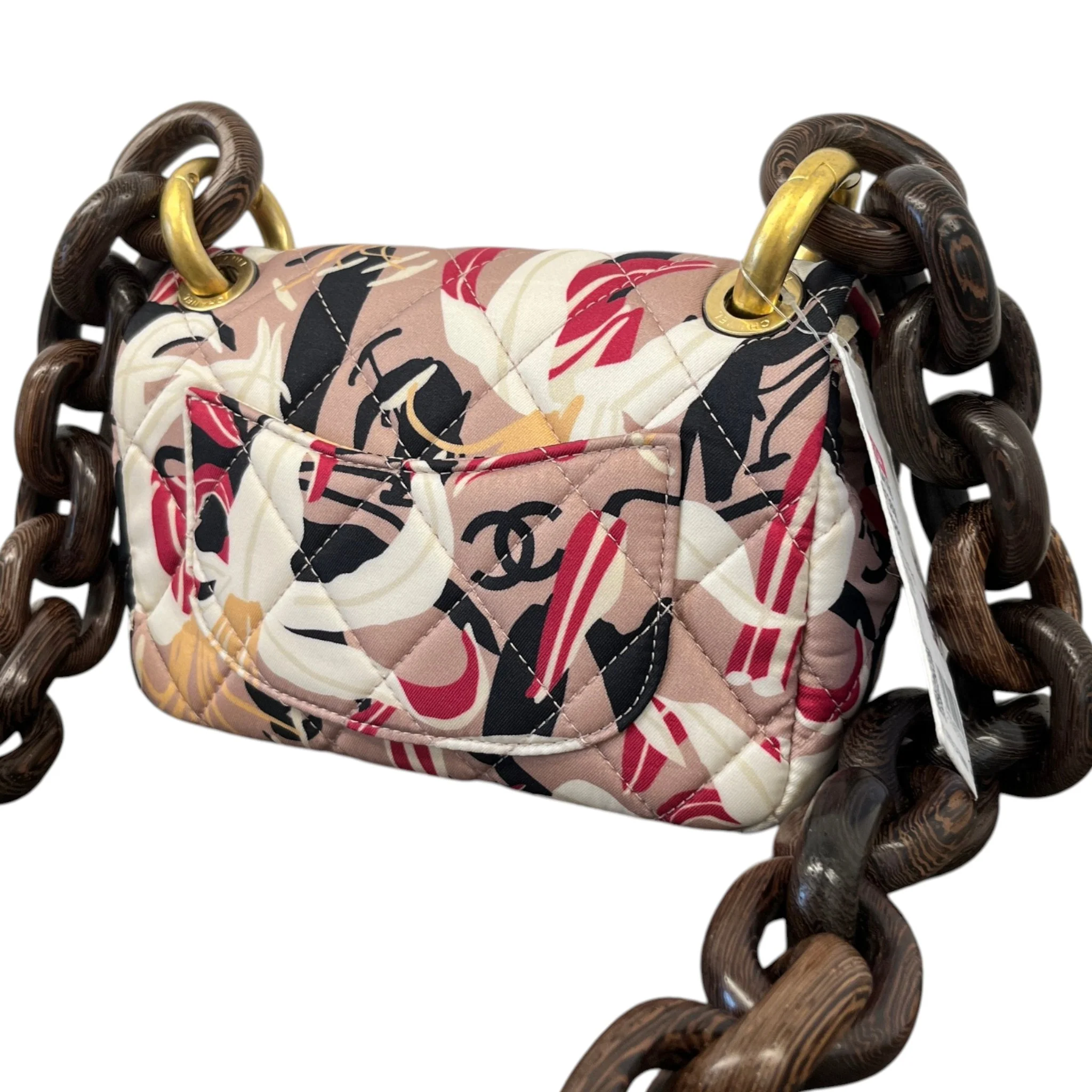 Women's 2023 Wenge Wood Chain Mini Flap Bag Brown - Image 10