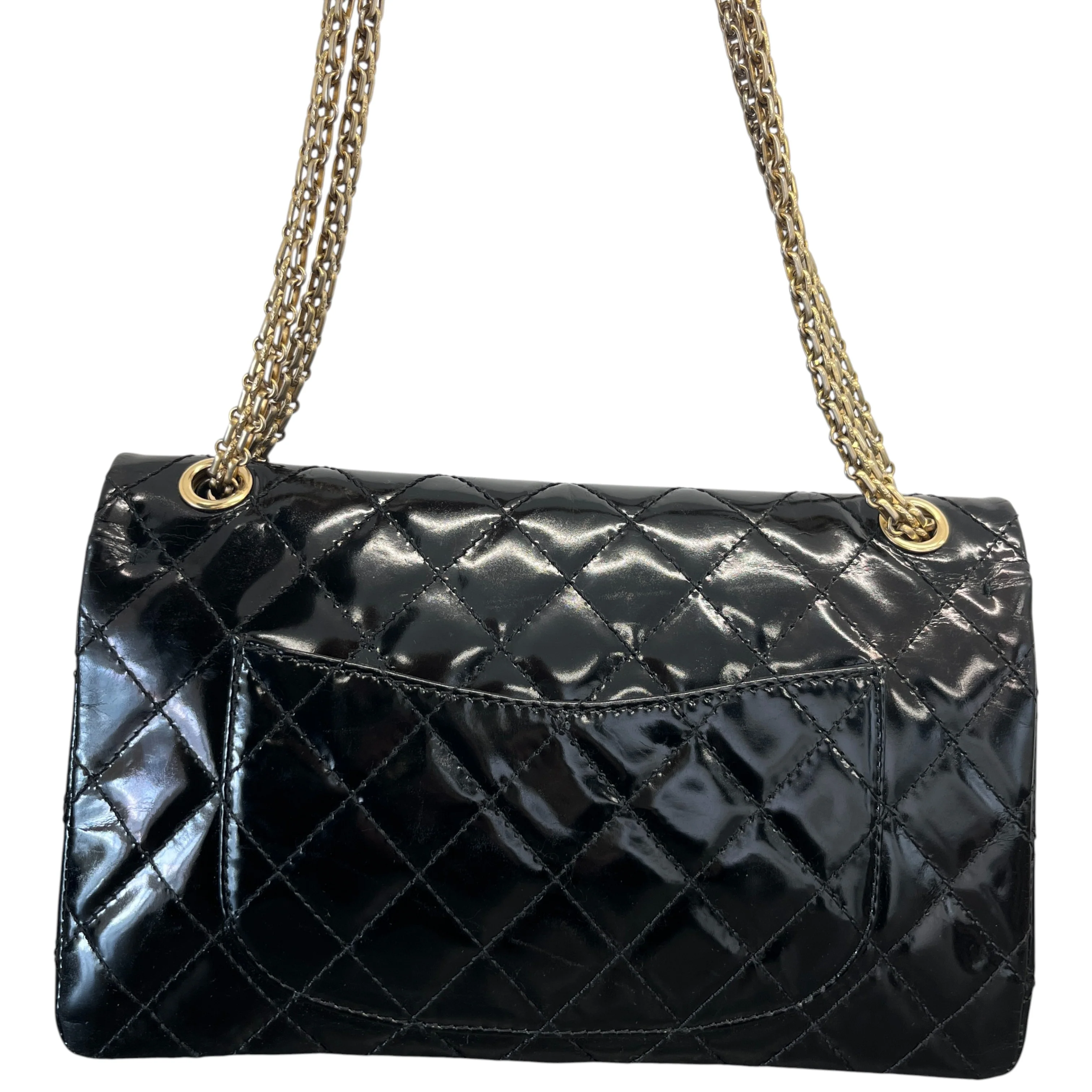 Women's 2.55 Reissue Flap Patent Bag Black - Image 3