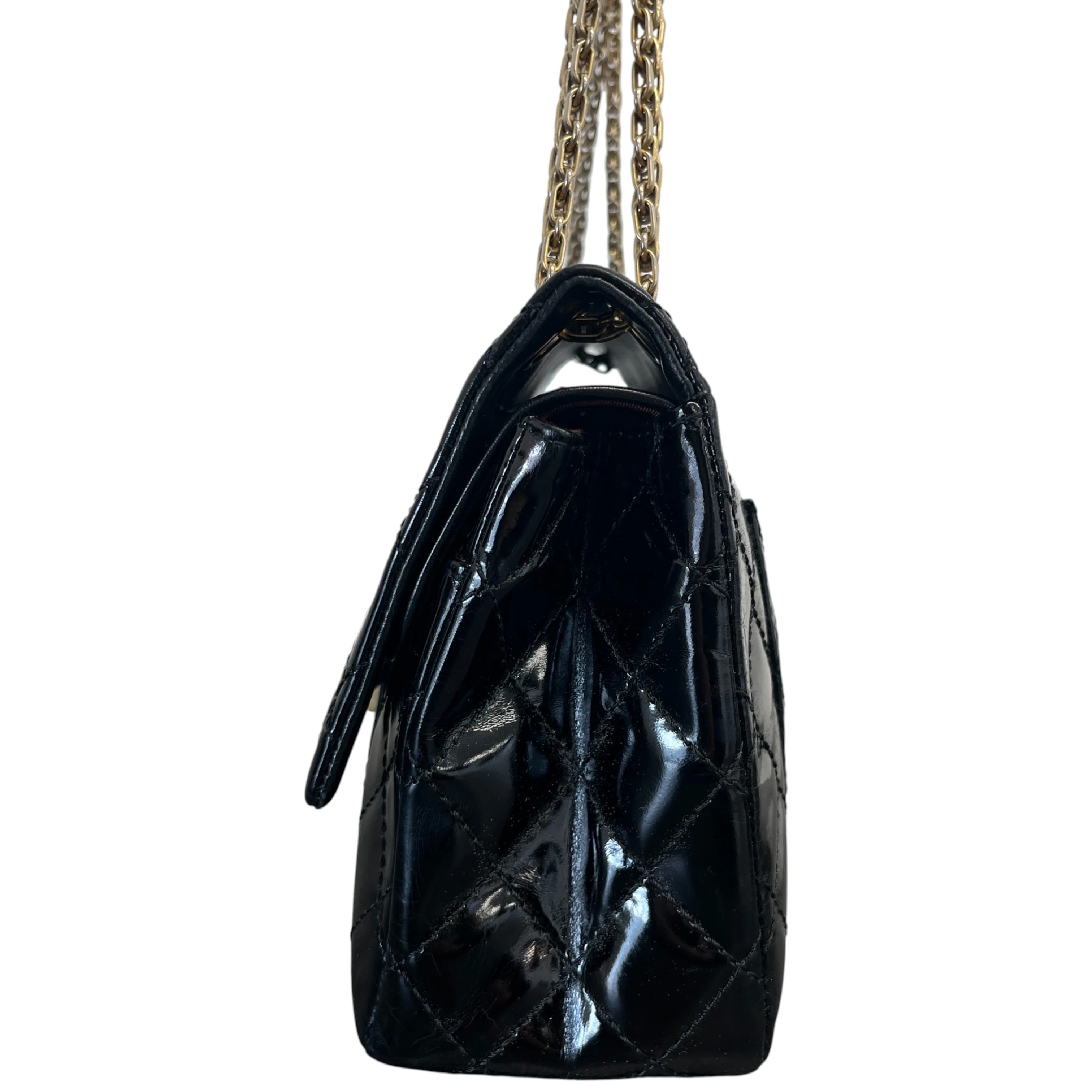 Women's 2.55 Reissue Flap Patent Bag Black - Image 7