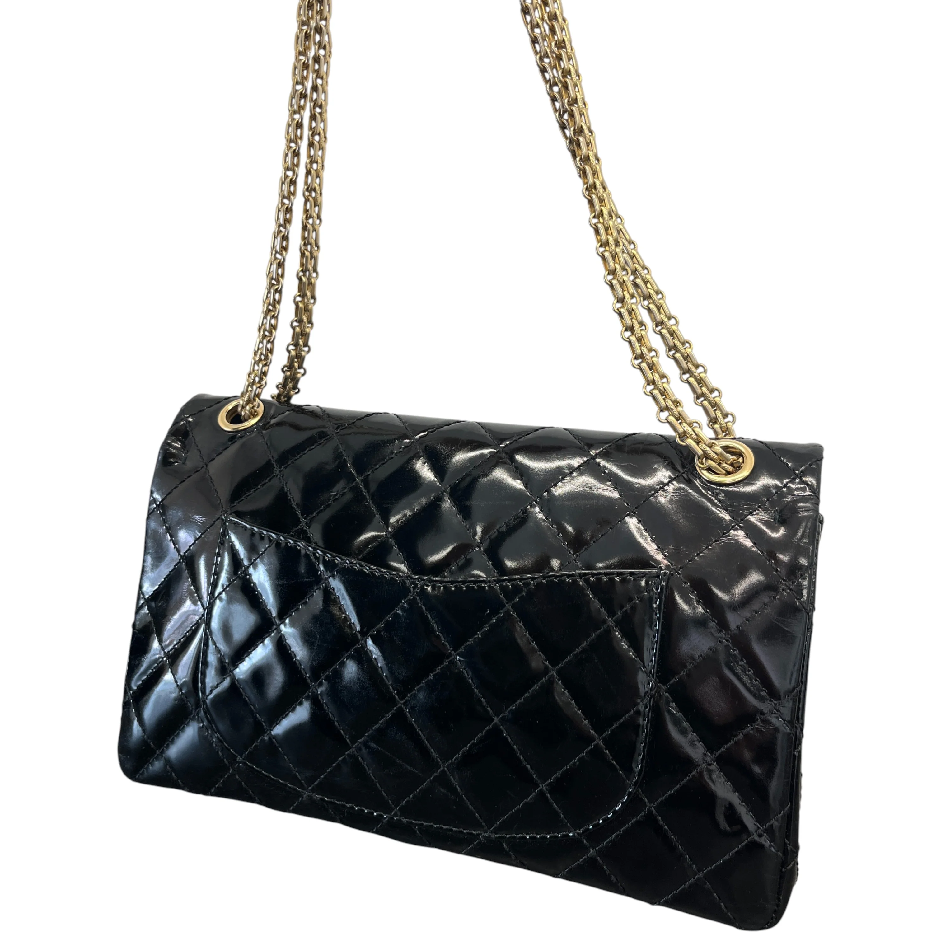 Women's 2.55 Reissue Flap Patent Bag Black - Image 9