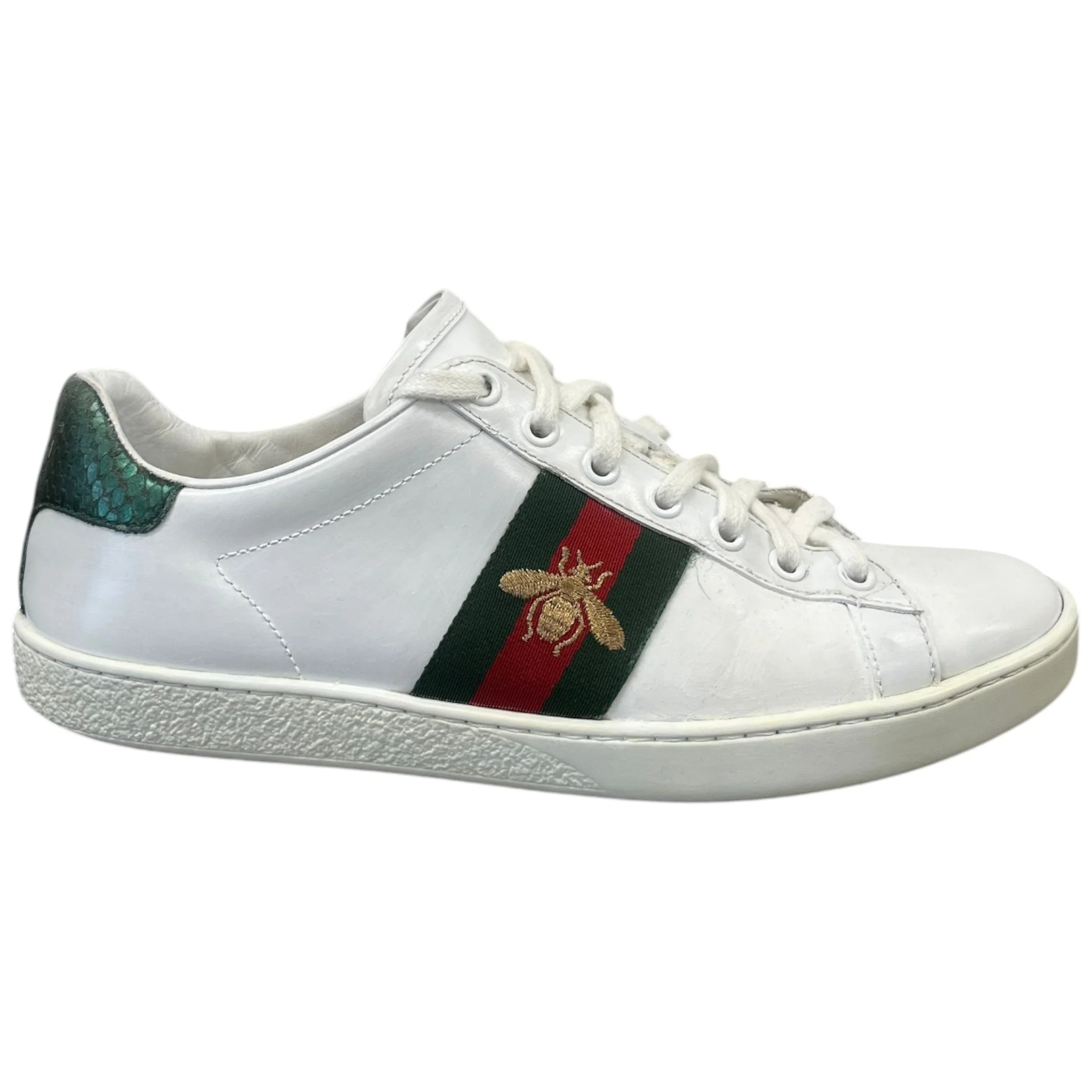 Women's Ace Embroidered Bee Low Trainers White Size EU 38 / UK 5