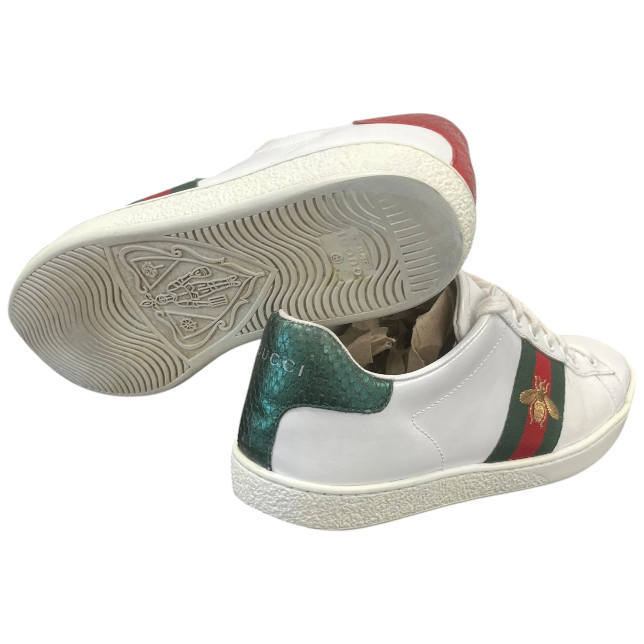 Women's Ace Embroidered Bee Low Trainers White Size EU 38 / UK 5 - Image 10