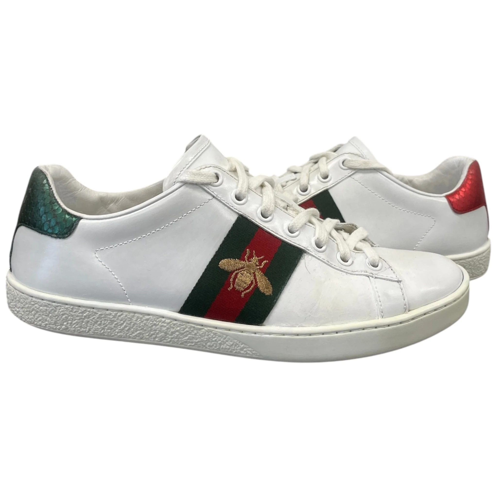 Women's Ace Embroidered Bee Low Trainers White Size EU 38 / UK 5 - Image 3