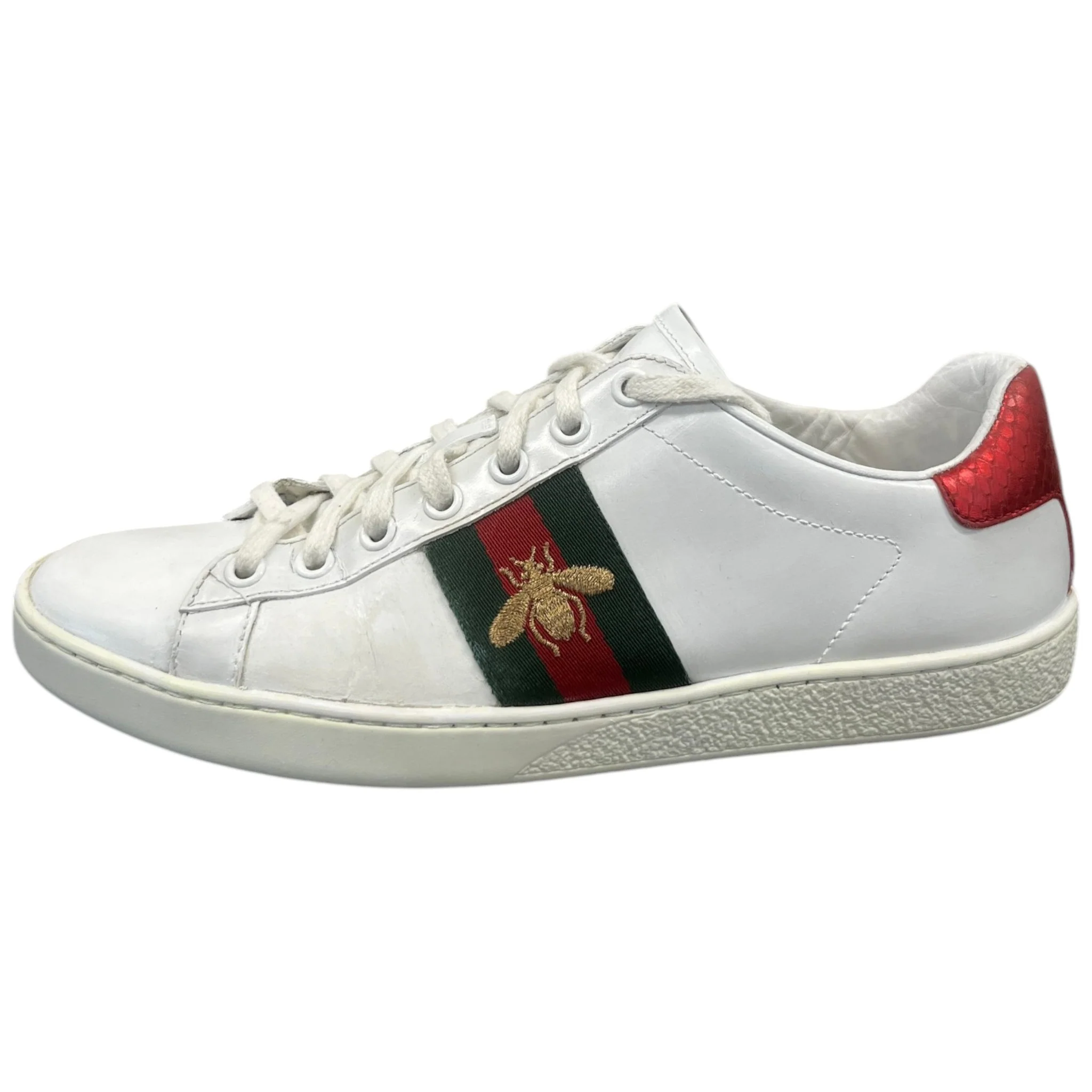 Women's Ace Embroidered Bee Low Trainers White Size EU 38 / UK 5 - Image 5