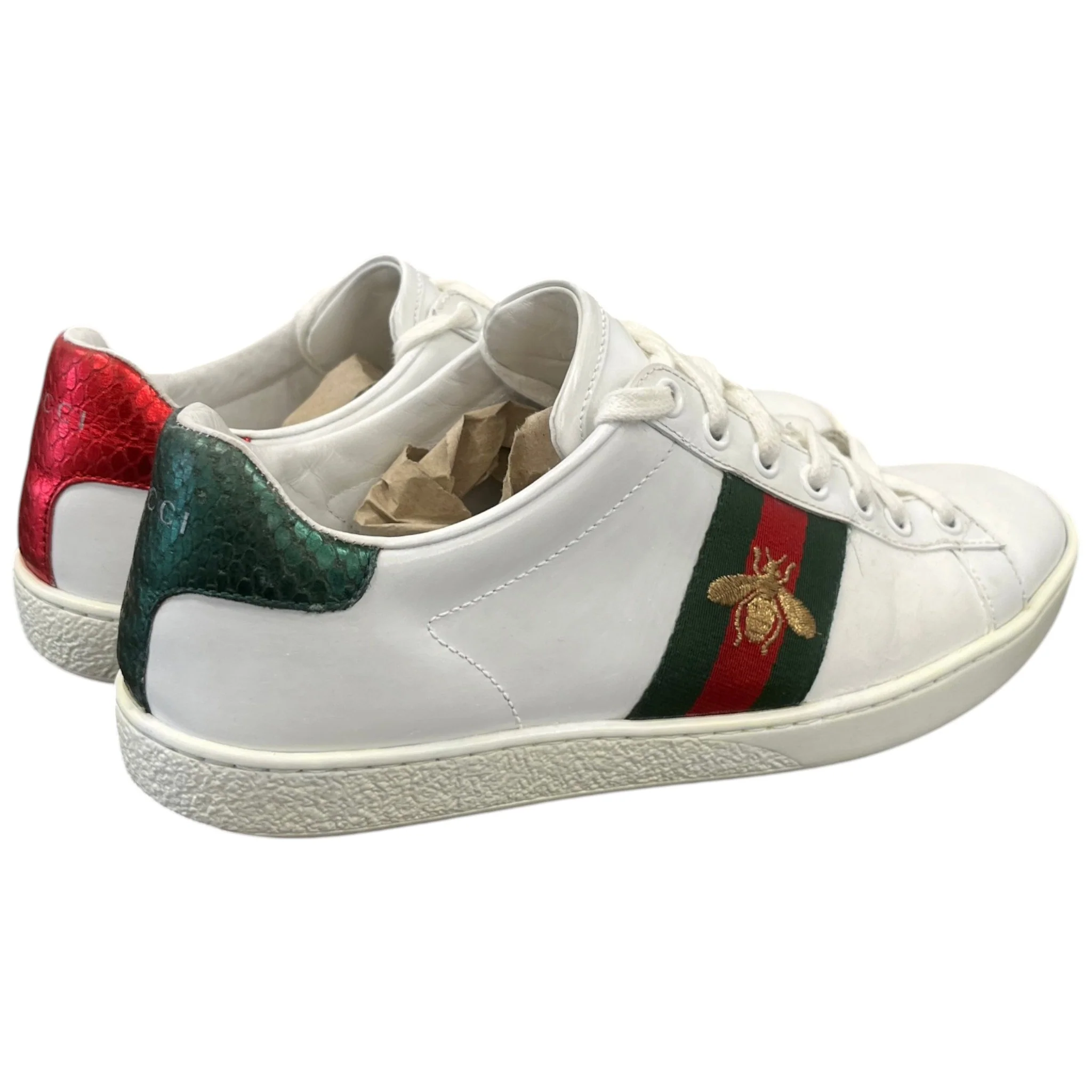 Women's Ace Embroidered Bee Low Trainers White Size EU 38 / UK 5 - Image 8