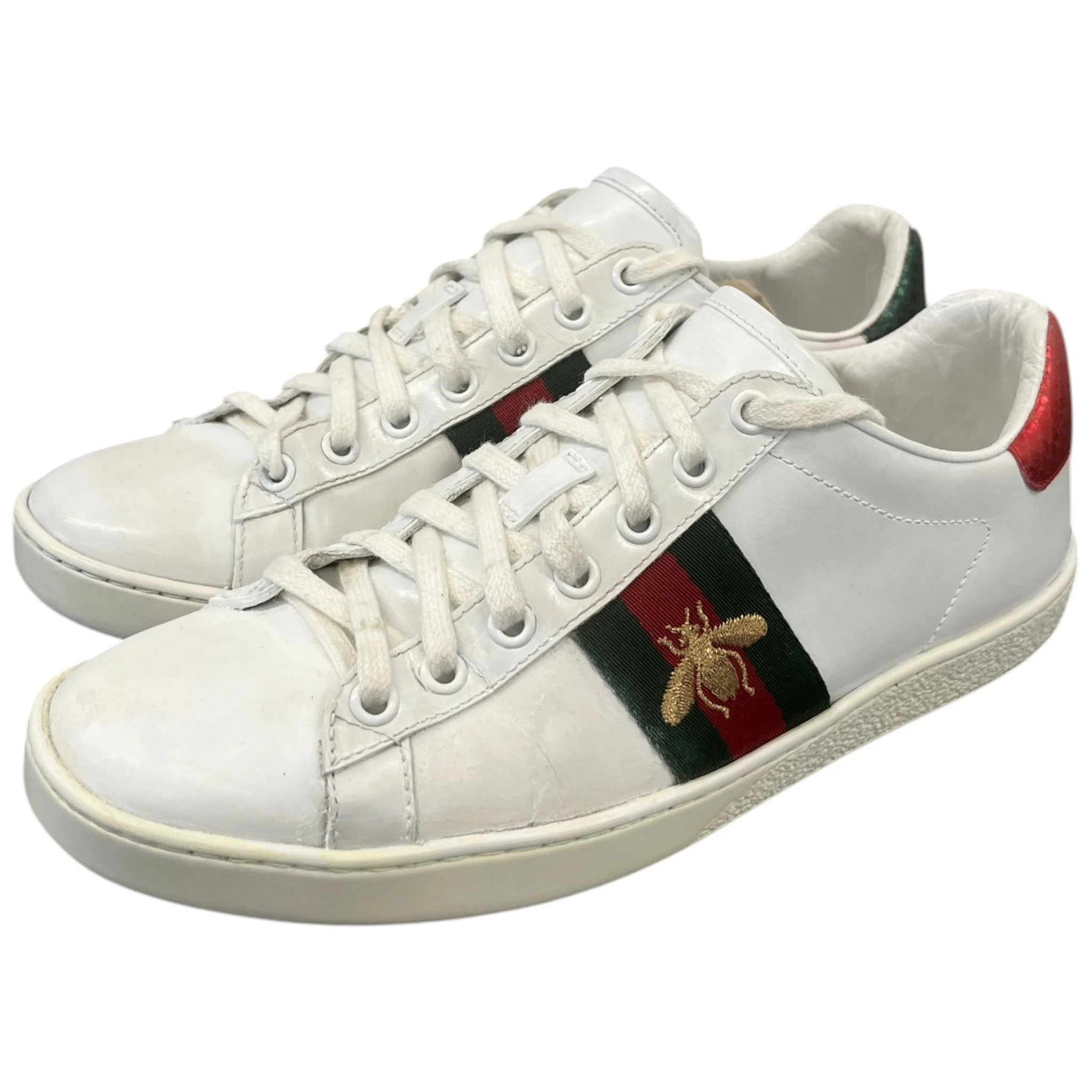 Women's Ace Embroidered Bee Low Trainers White Size EU 38 / UK 5 - Image 9