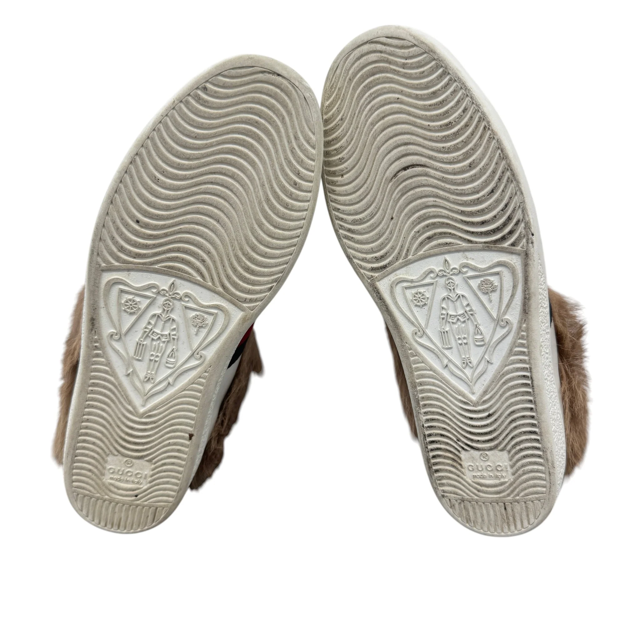 Women's Ace Fur Low Trainers White Size EU 37 / UK 4 - Image 11