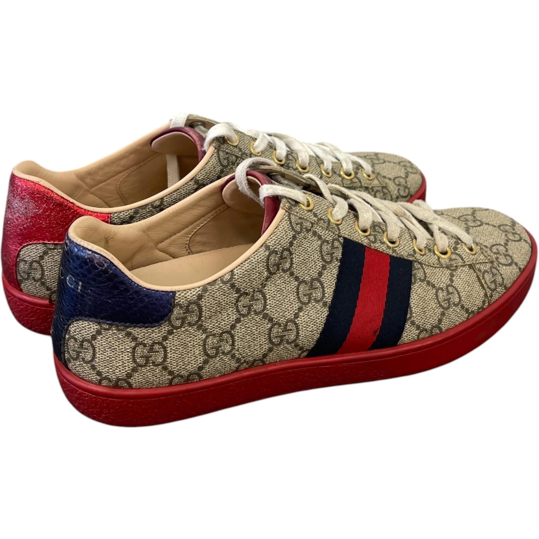 Women's Ace Low Trainers Beige Size EU 37.5 / UK 4.5 - Image 8
