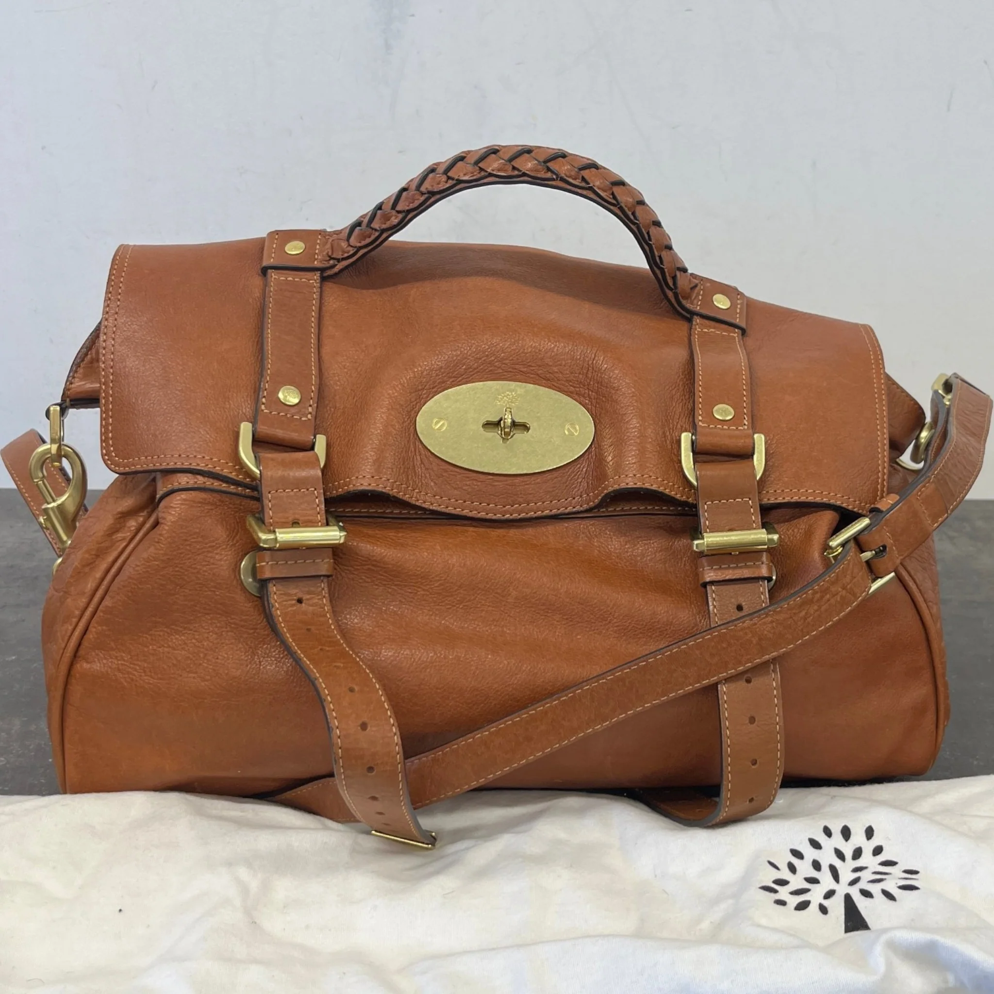 Women's Alexa Satchel Handbag Brown - Image 11