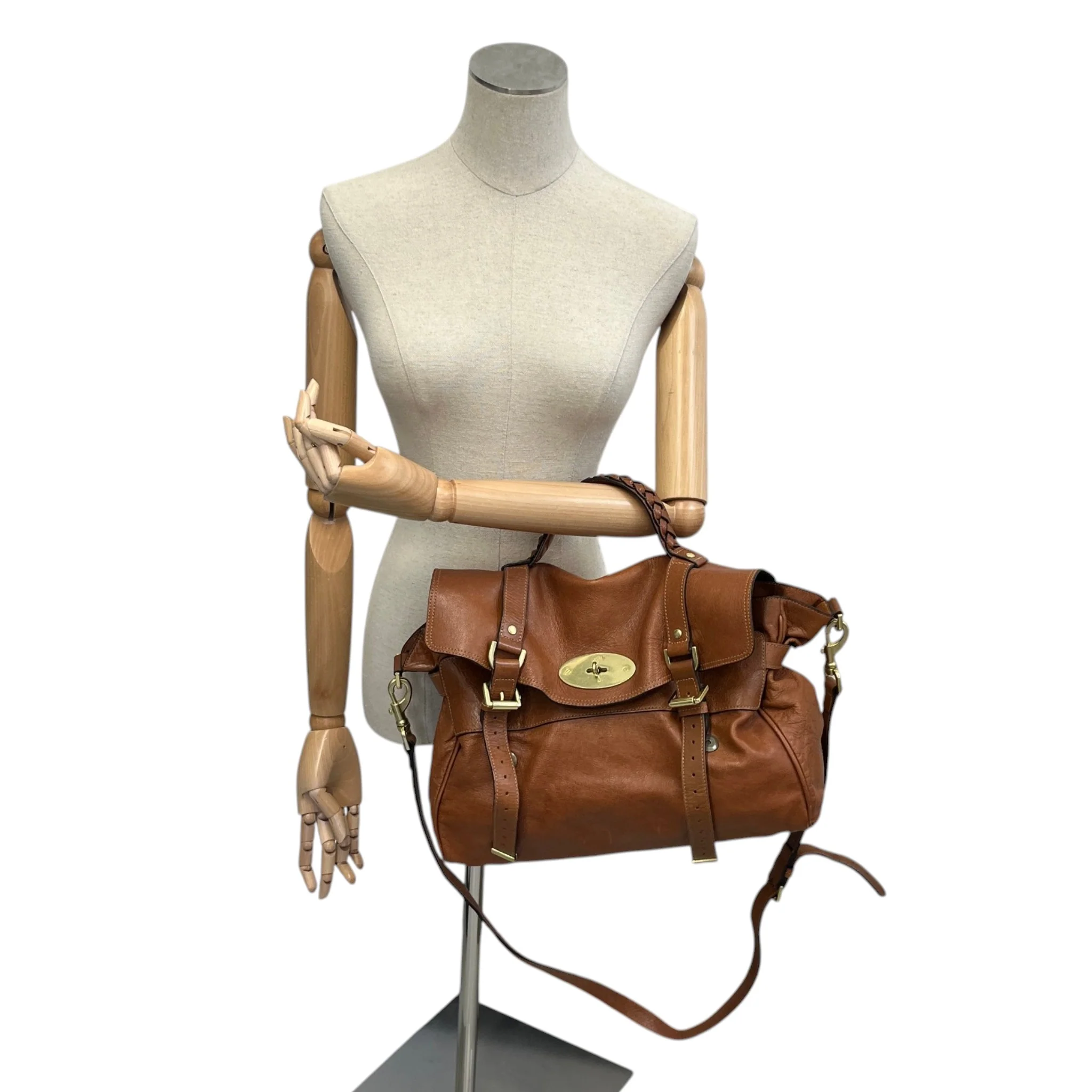 Women's Alexa Satchel Handbag Brown - Image 2