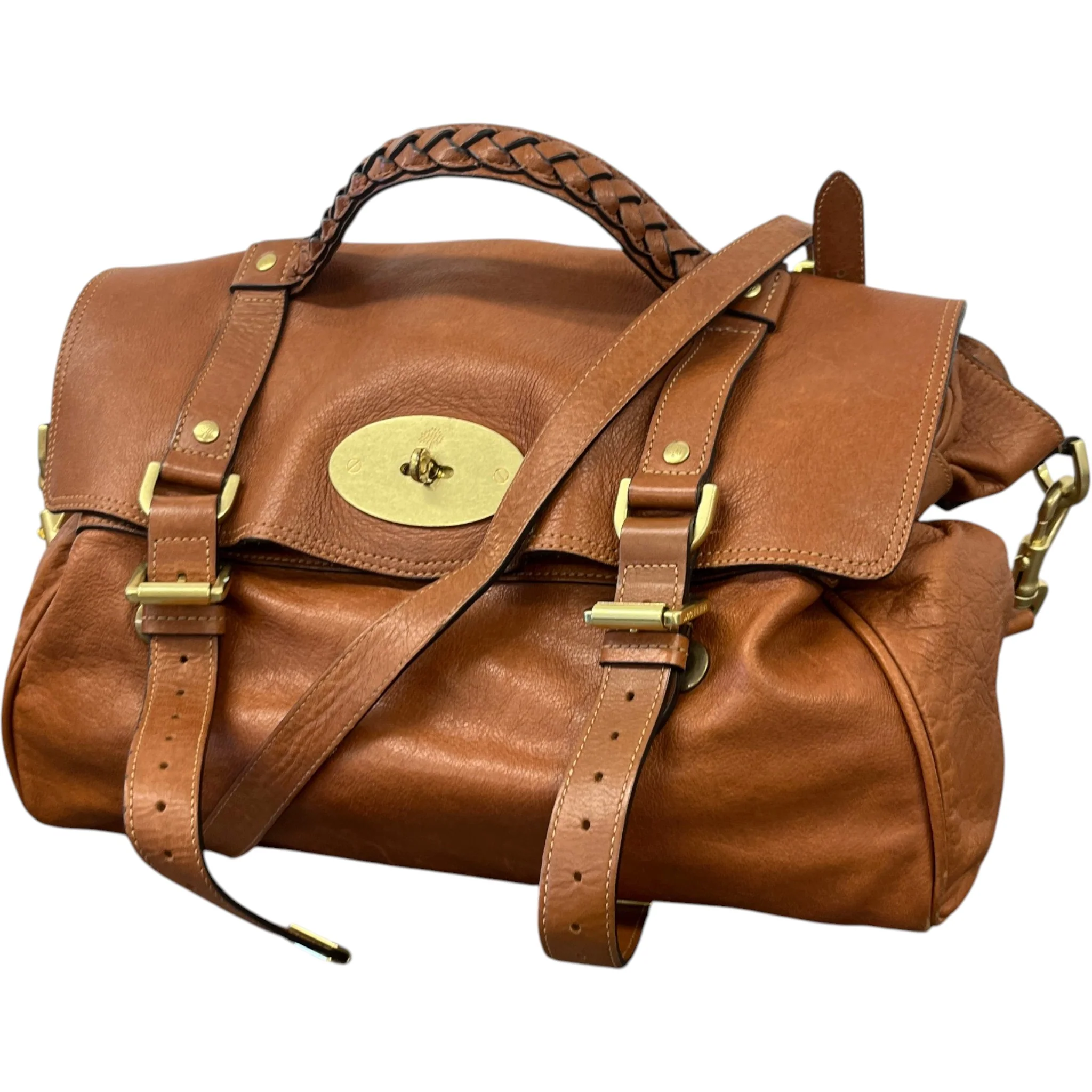 Women's Alexa Satchel Handbag Brown - Image 4