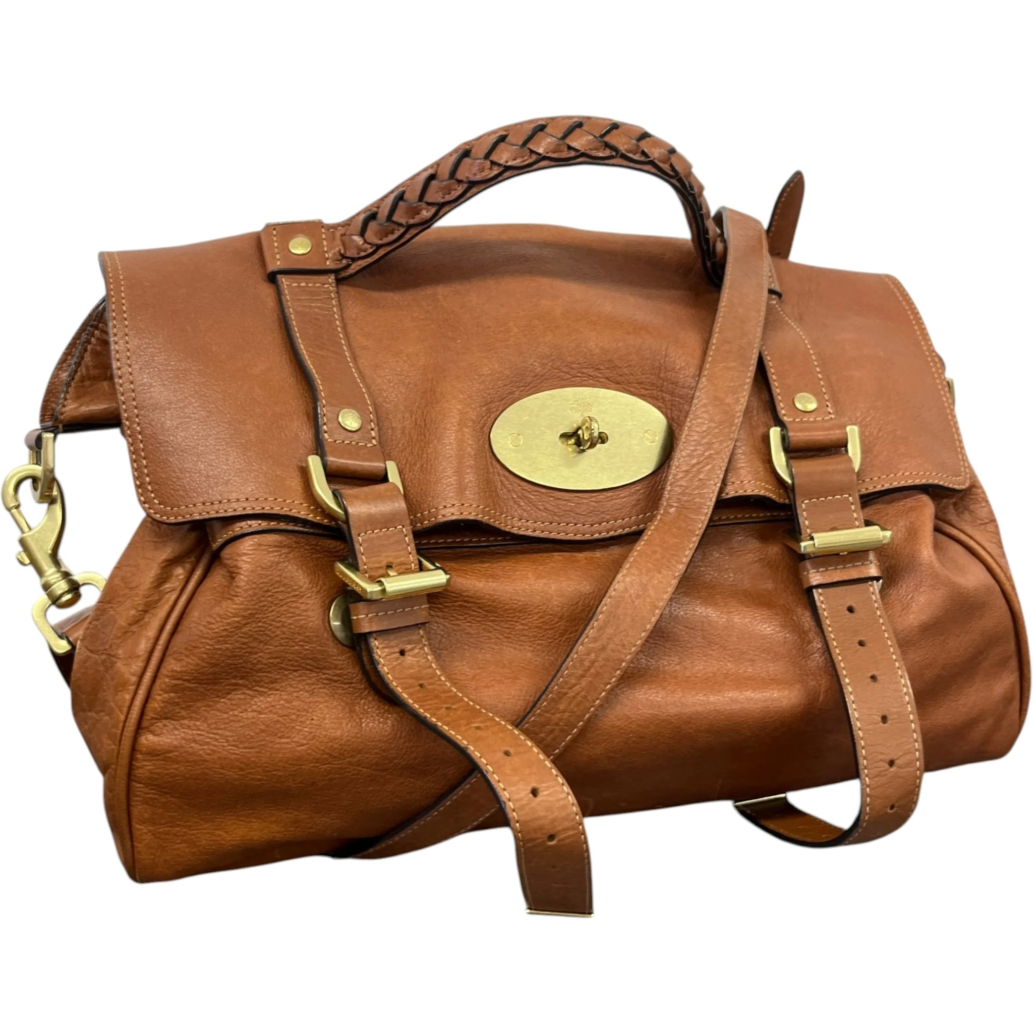 Women's Alexa Satchel Handbag Brown - Image 5
