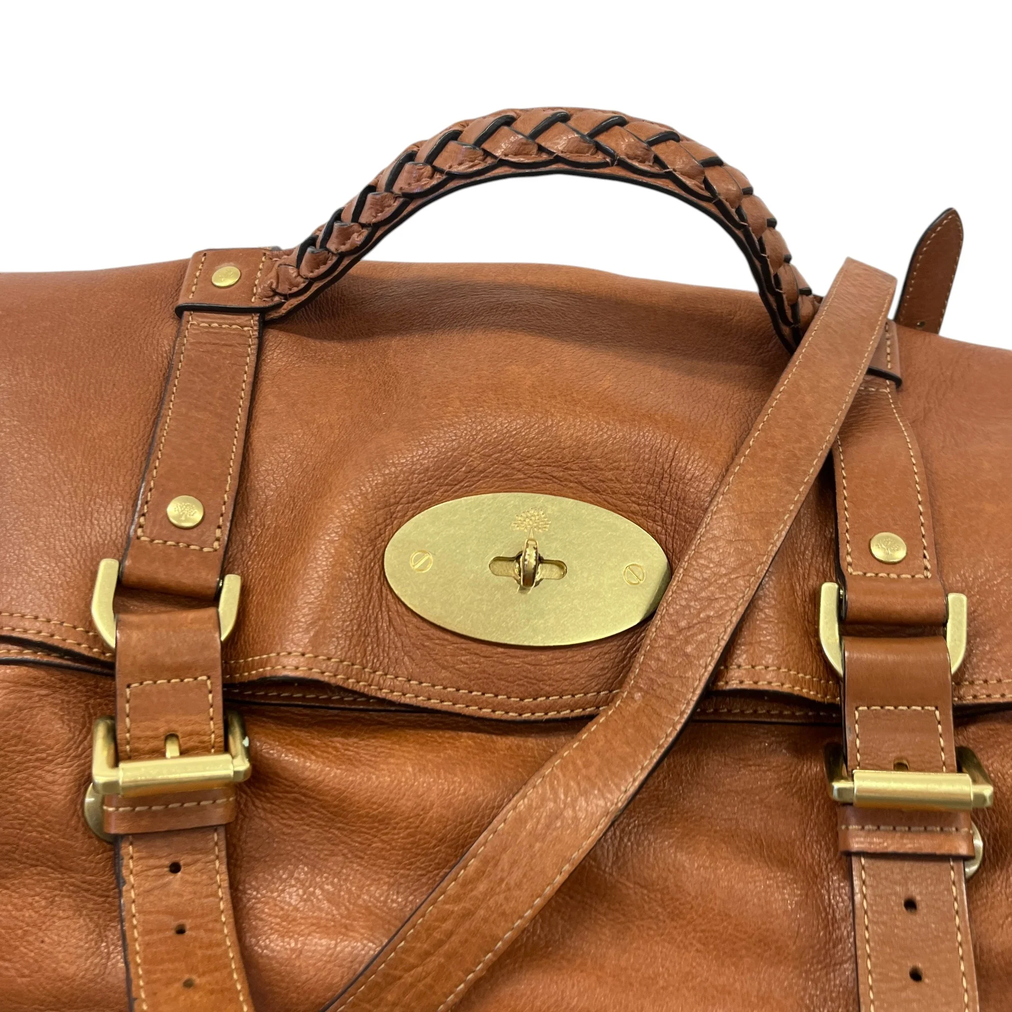 Women's Alexa Satchel Handbag Brown - Image 9