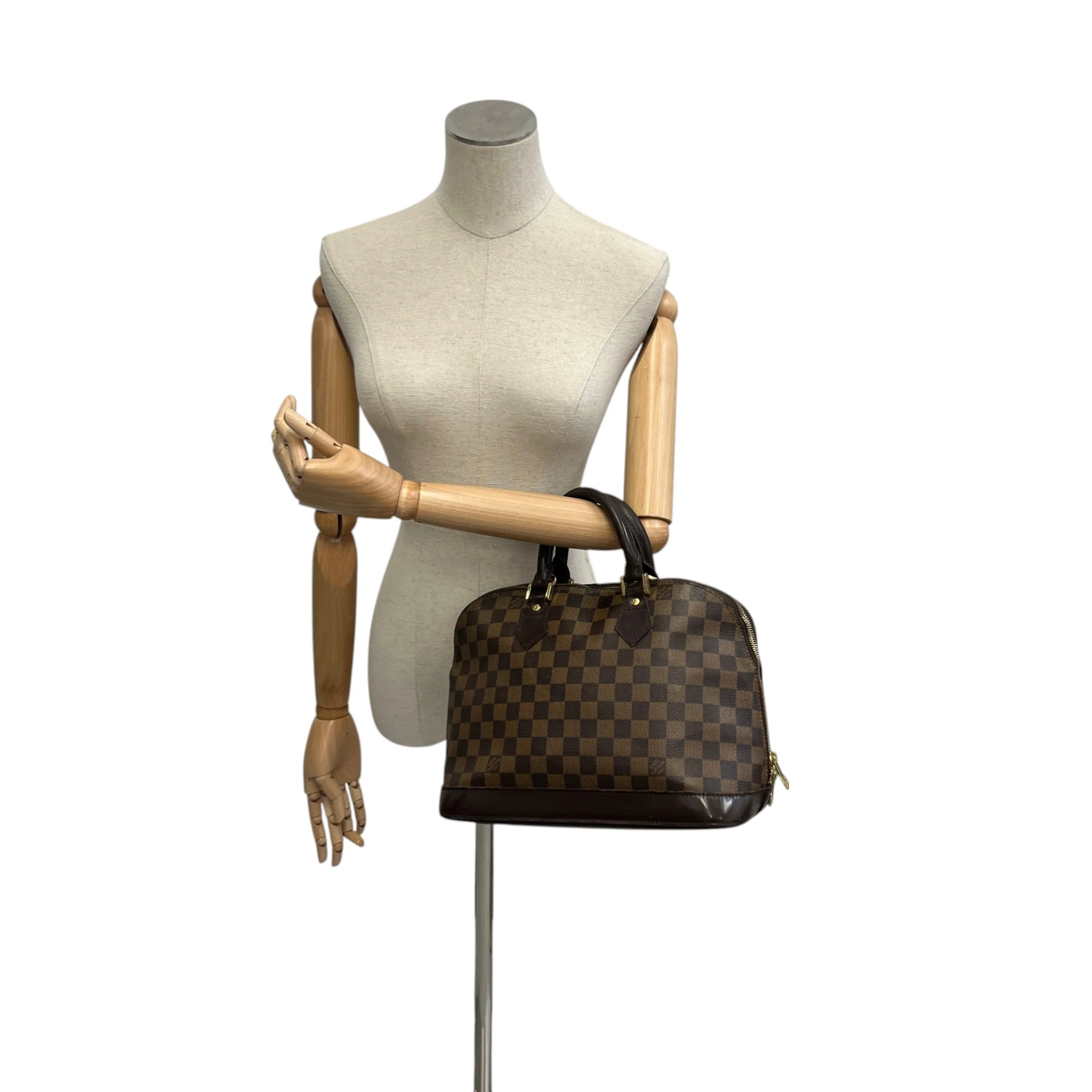 Women's Alma Pm Damier Ebene Bag Brown - Image 2