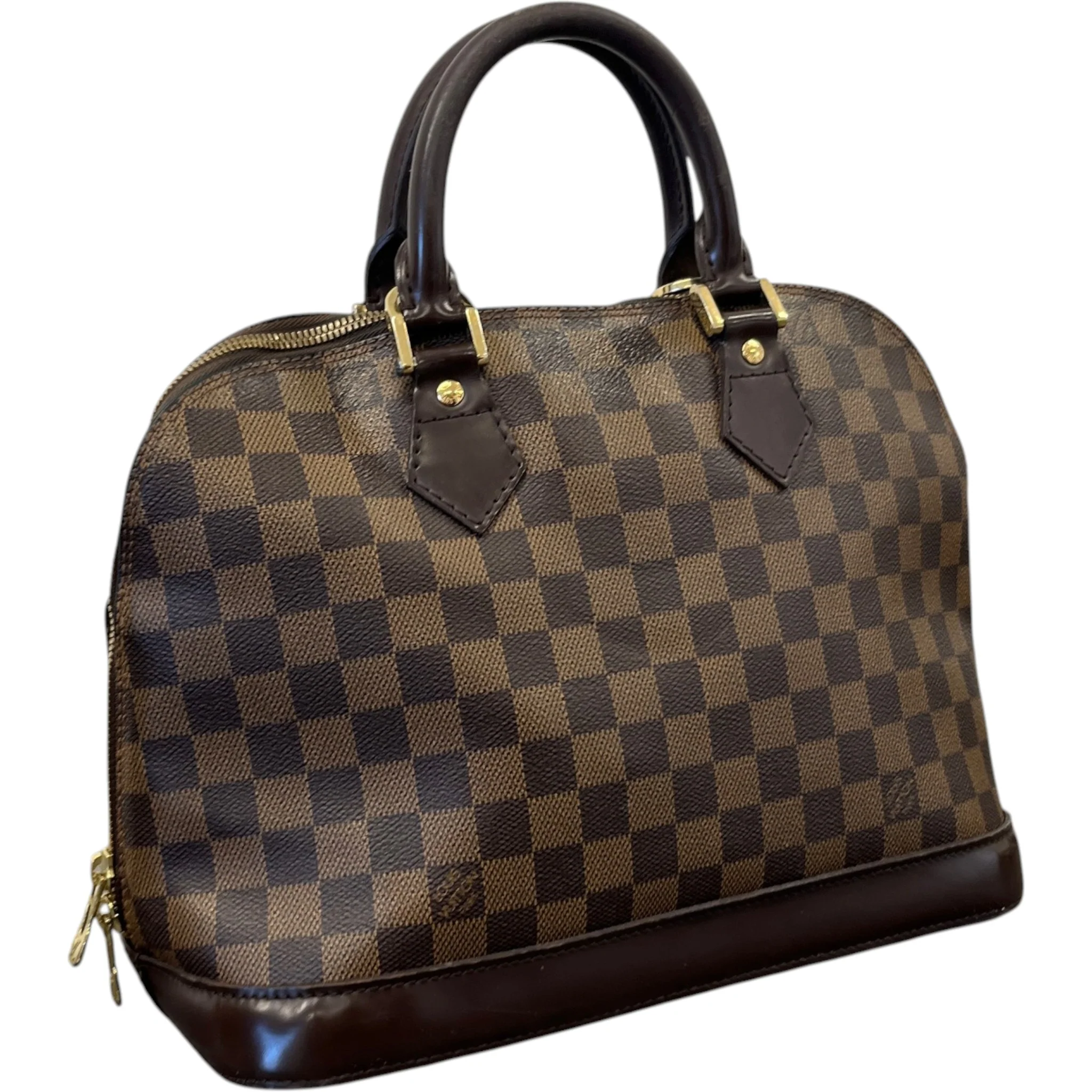 Women's Alma Pm Damier Ebene Bag Brown - Image 9