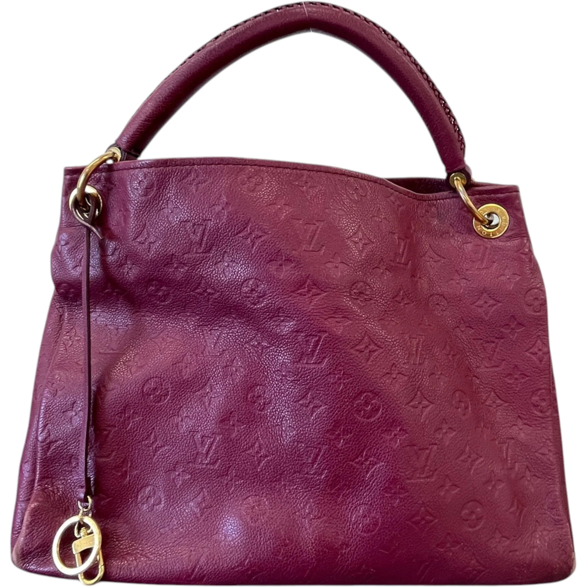 Women's Artsy Mm Hobo Monogram Empreinte Bag Burgundy