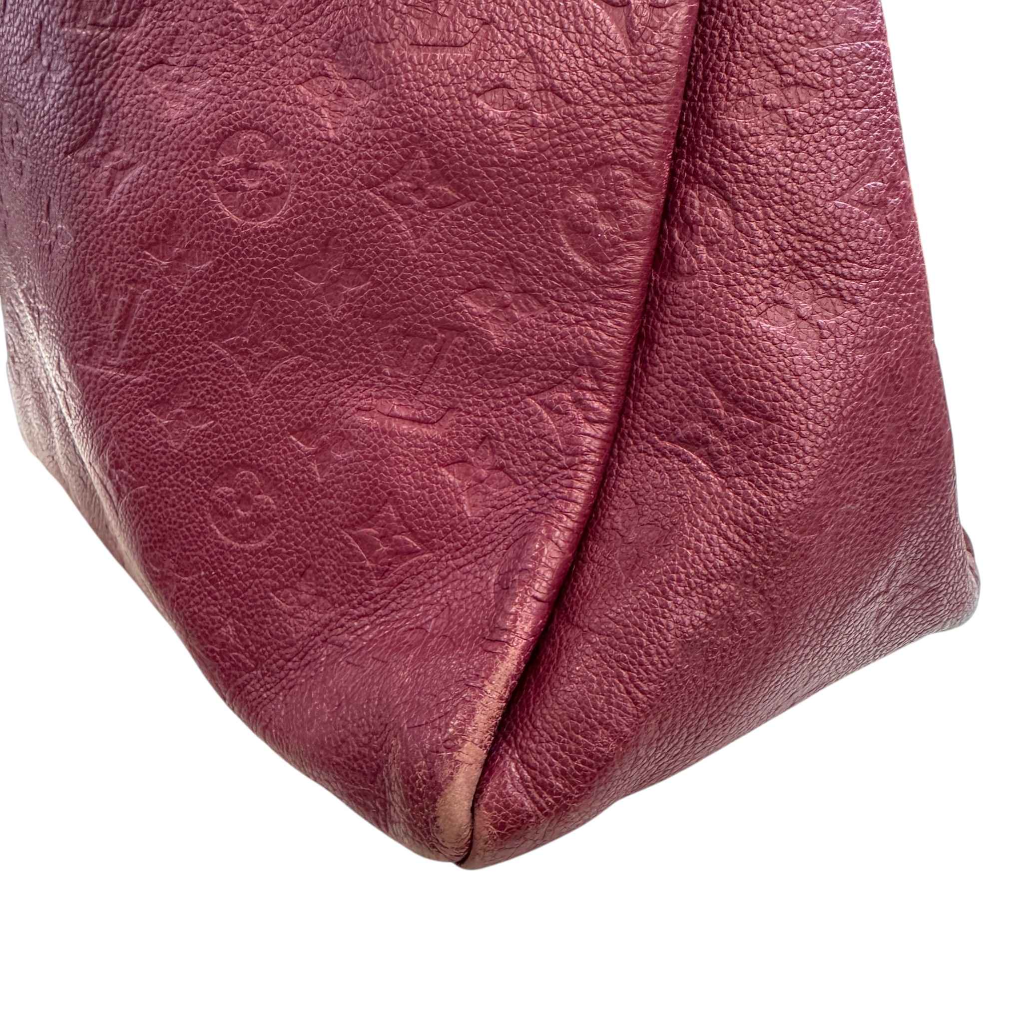 Women's Artsy Mm Hobo Monogram Empreinte Bag Burgundy - Image 15