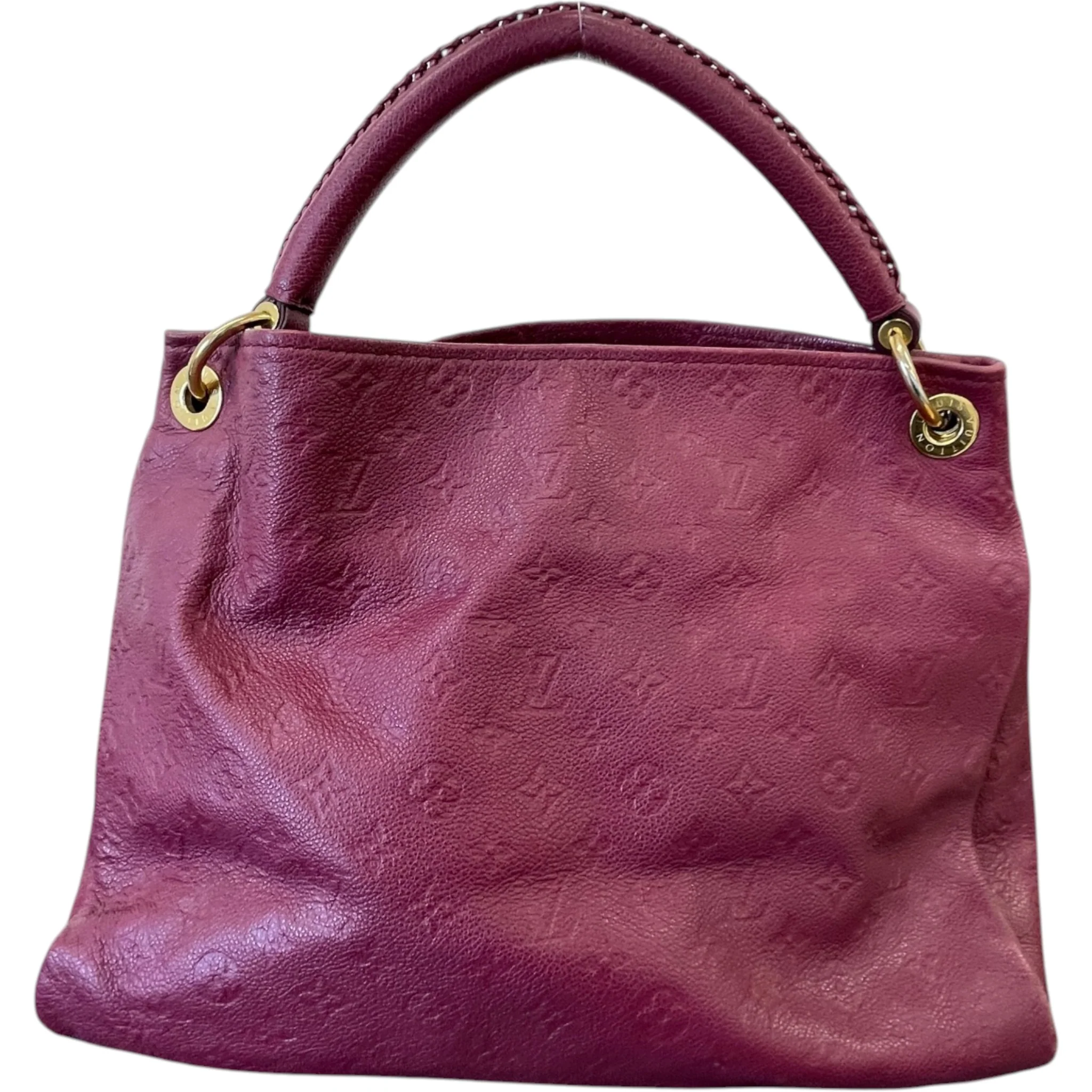 Women's Artsy Mm Hobo Monogram Empreinte Bag Burgundy - Image 3