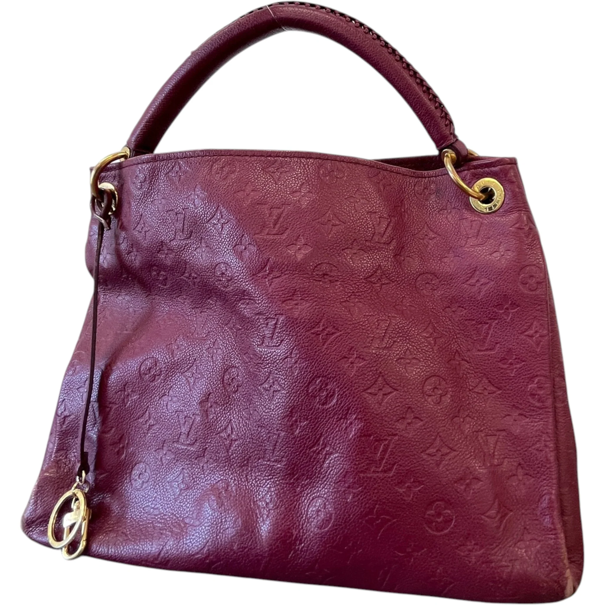 Women's Artsy Mm Hobo Monogram Empreinte Bag Burgundy - Image 4