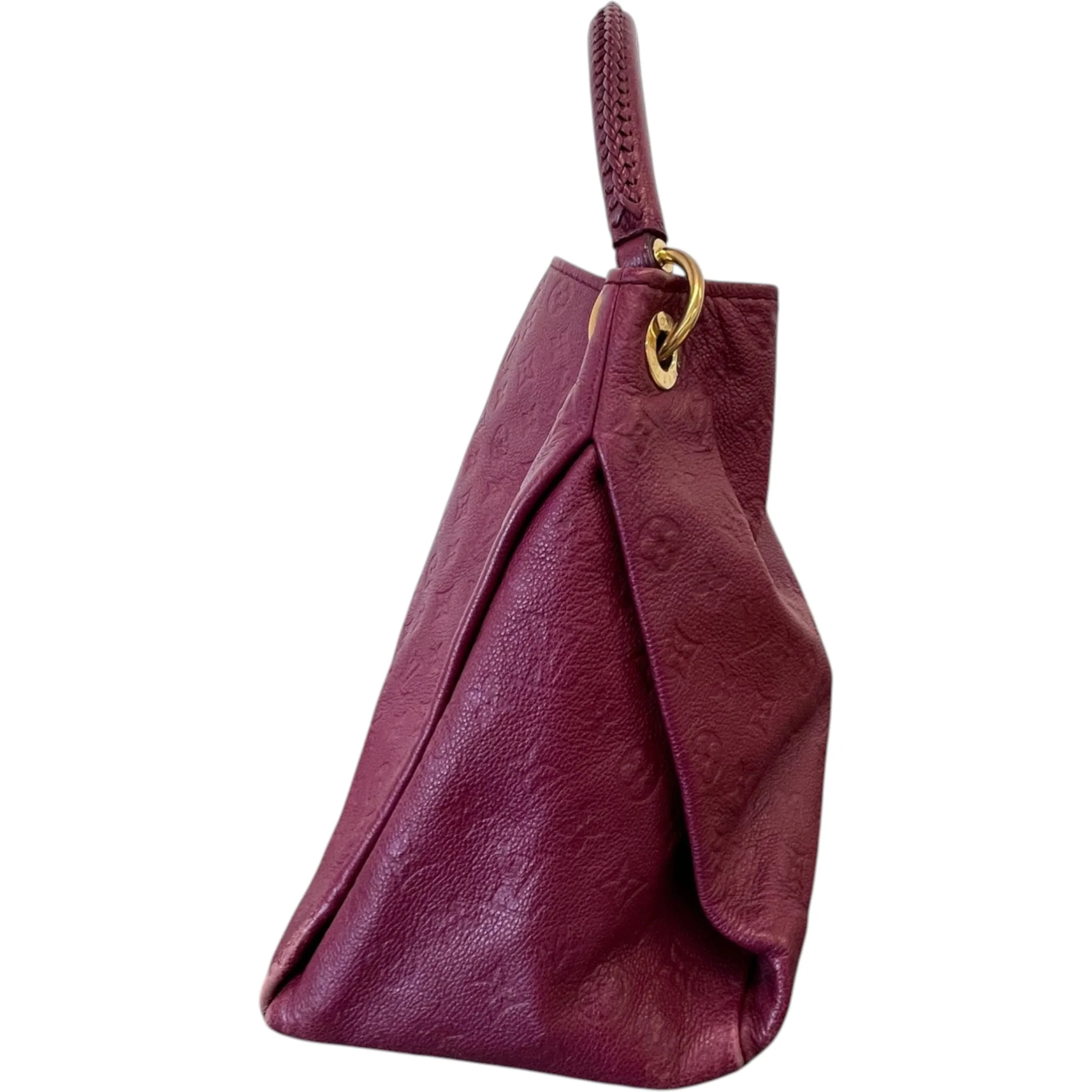 Women's Artsy Mm Hobo Monogram Empreinte Bag Burgundy - Image 6
