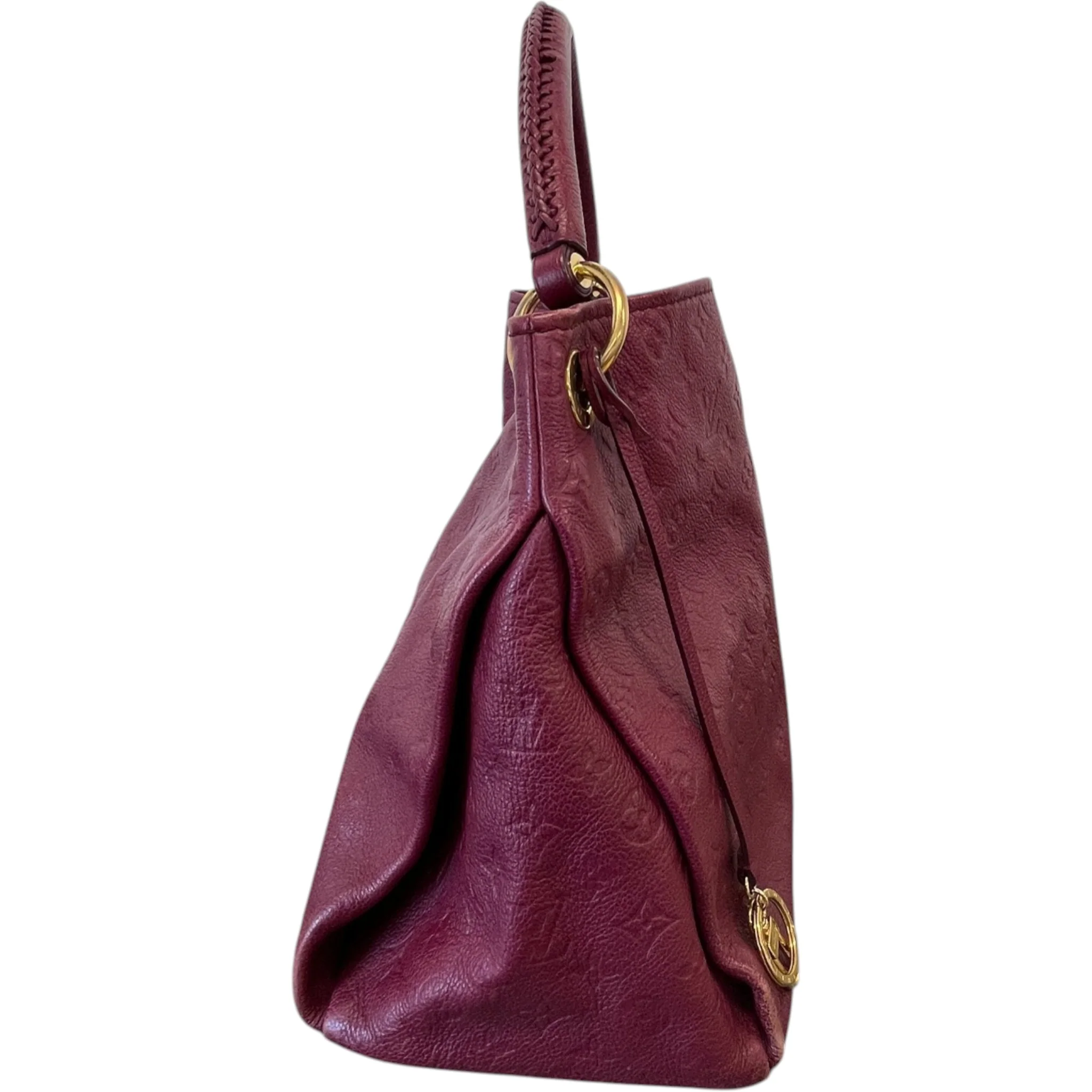 Women's Artsy Mm Hobo Monogram Empreinte Bag Burgundy - Image 7