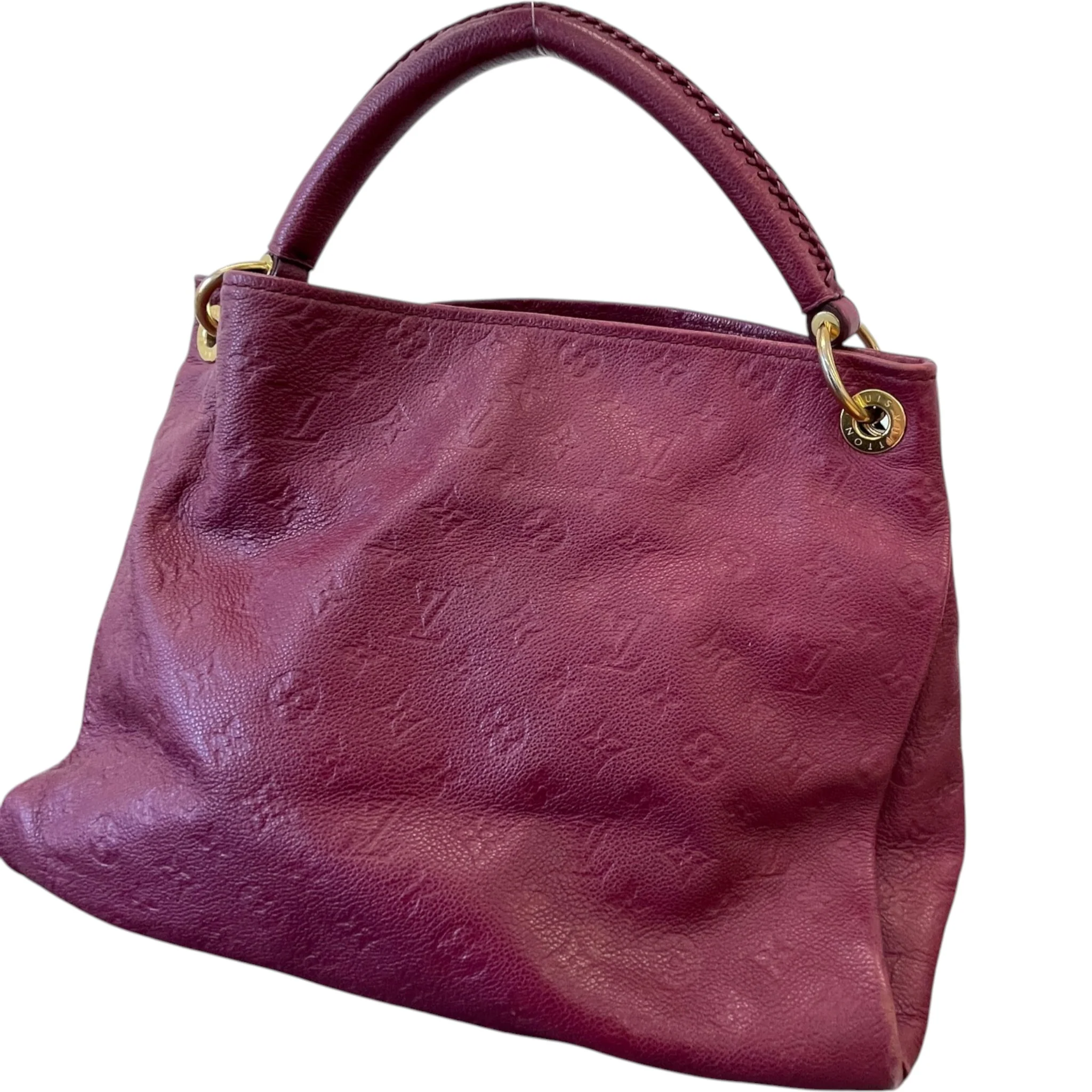 Women's Artsy Mm Hobo Monogram Empreinte Bag Burgundy - Image 8
