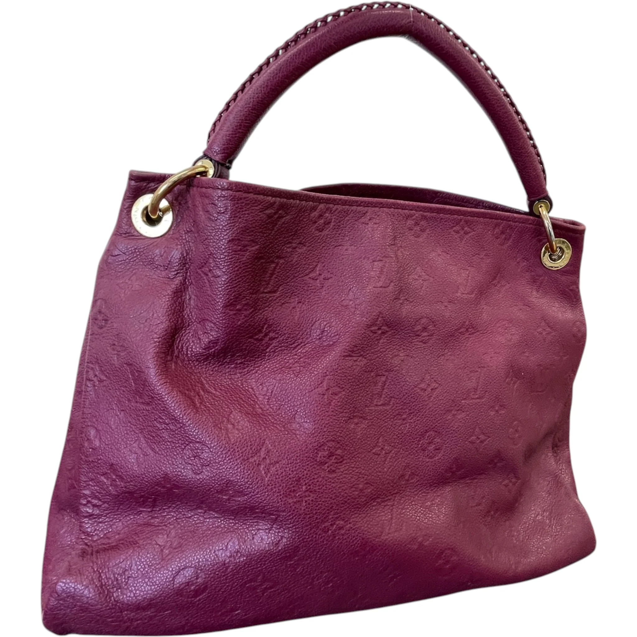 Women's Artsy Mm Hobo Monogram Empreinte Bag Burgundy - Image 9