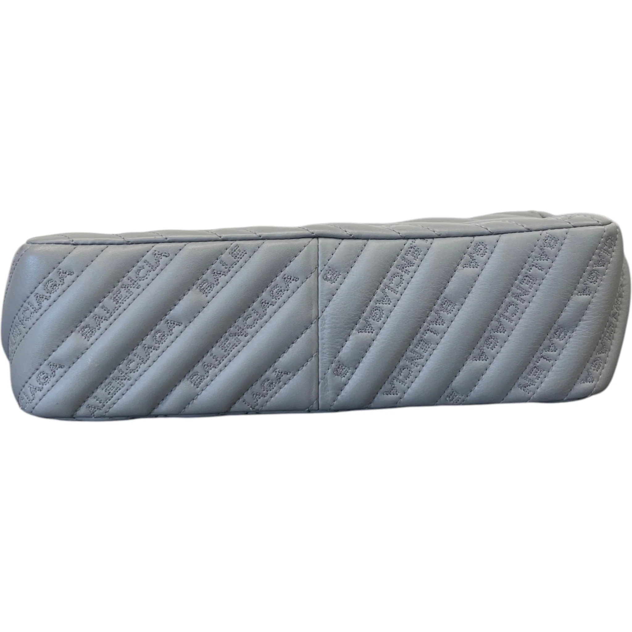 Women's Bb Quilted Embossed Bag Grey - Image 10