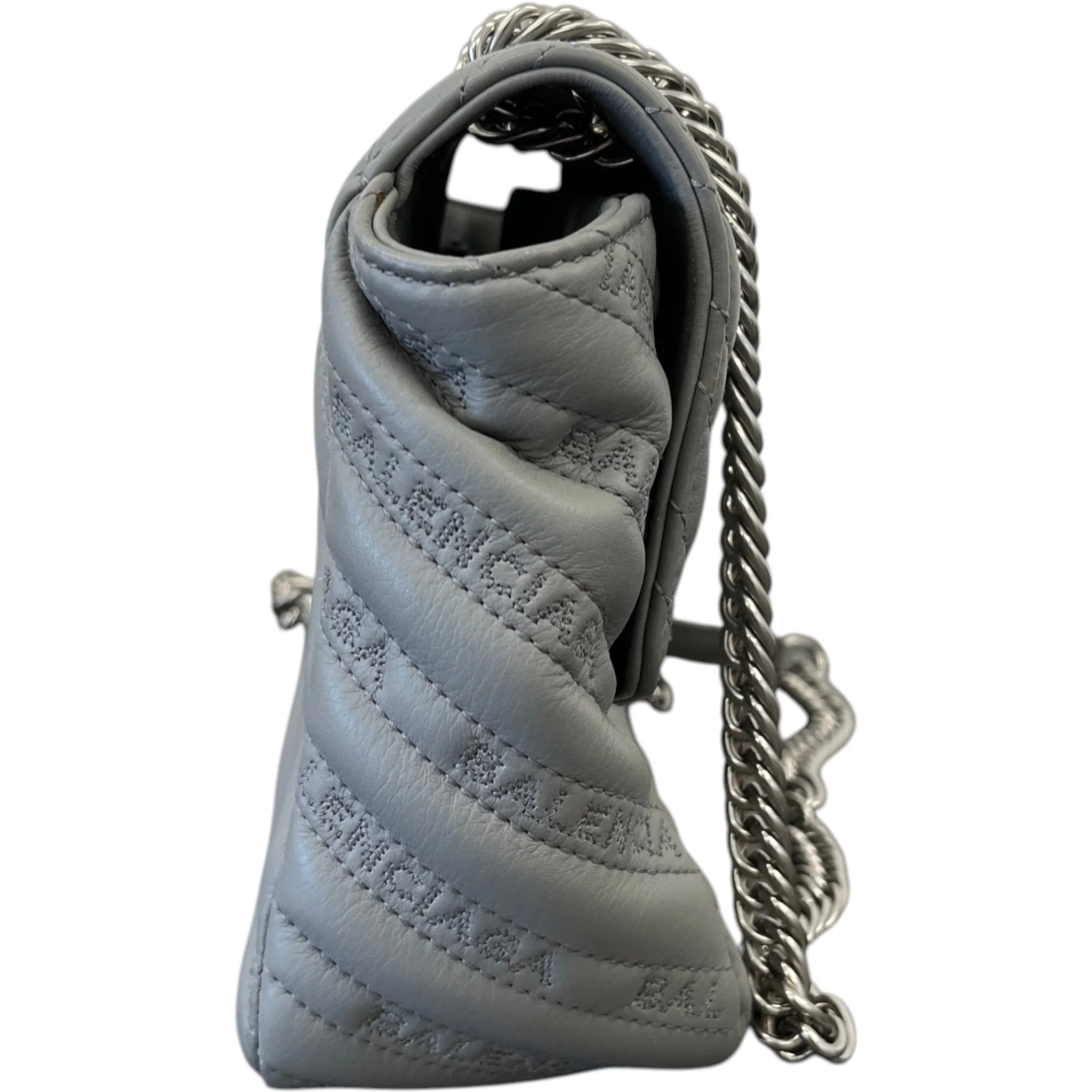 Women's Bb Quilted Embossed Bag Grey - Image 6