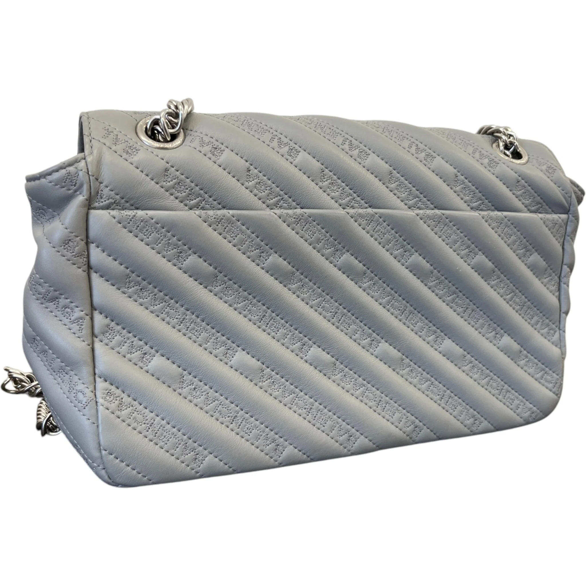 Women's Bb Quilted Embossed Bag Grey - Image 8