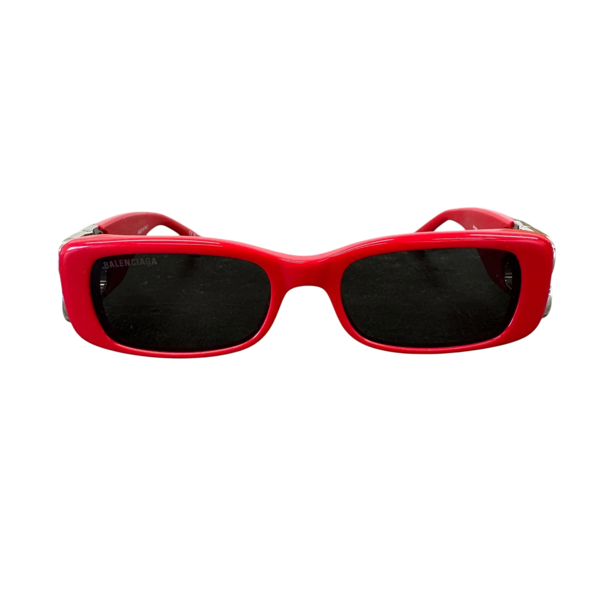 Women's Bb0096S Rectangle Sunglasses Red