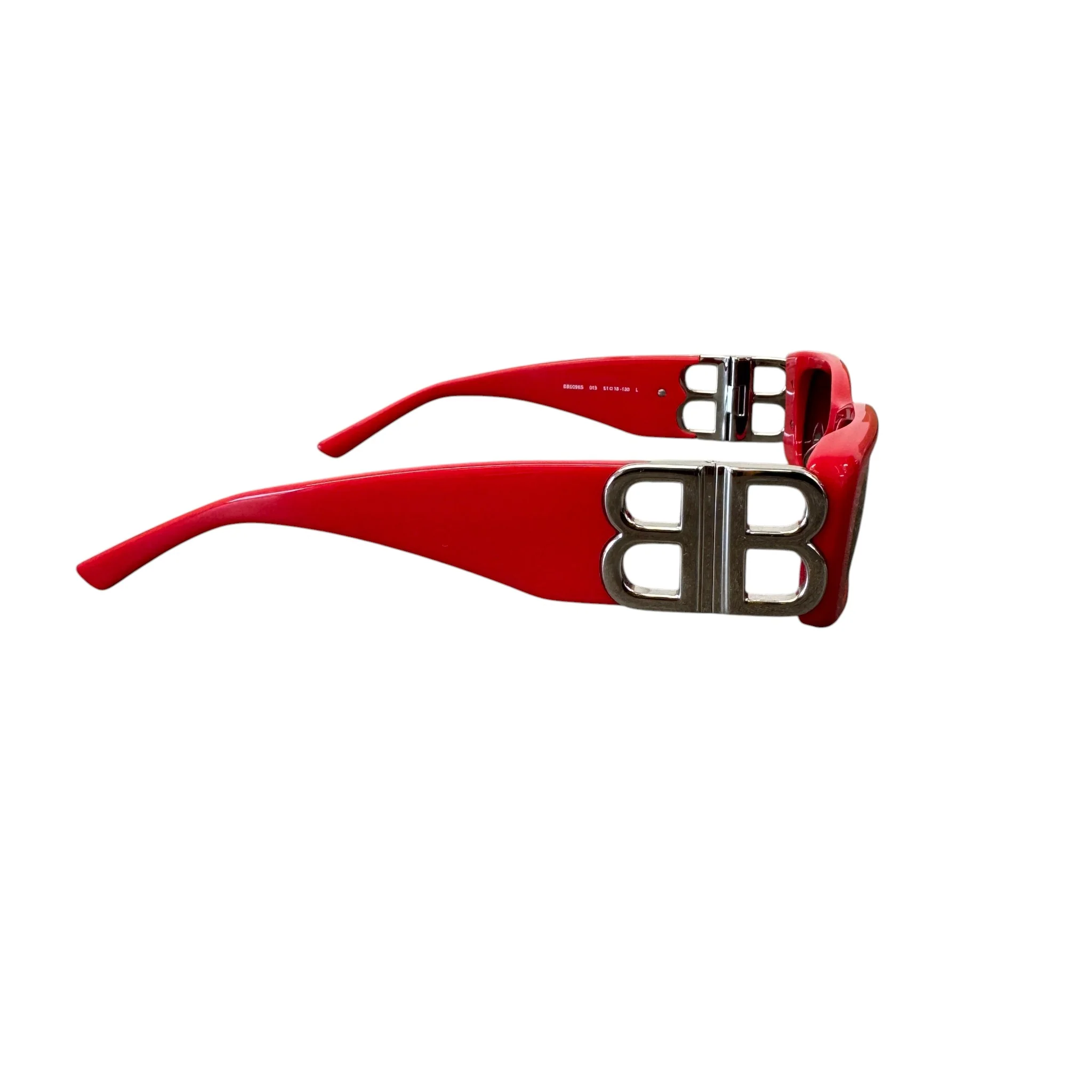 Women's Bb0096S Rectangle Sunglasses Red - Image 3
