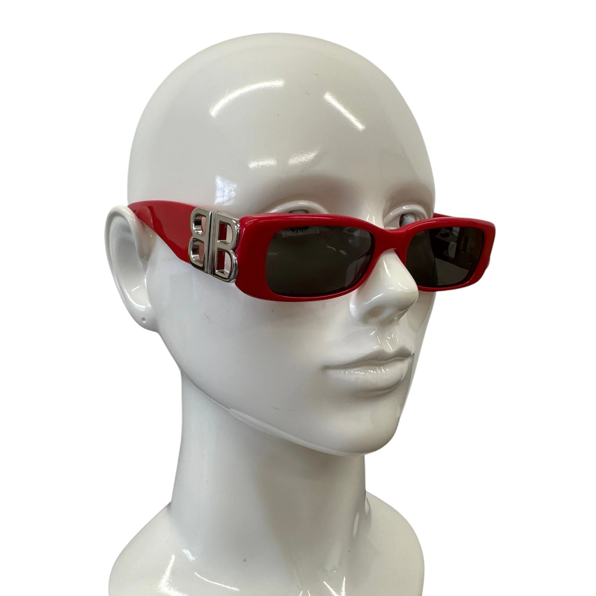 Women's Bb0096S Rectangle Sunglasses Red - Image 7