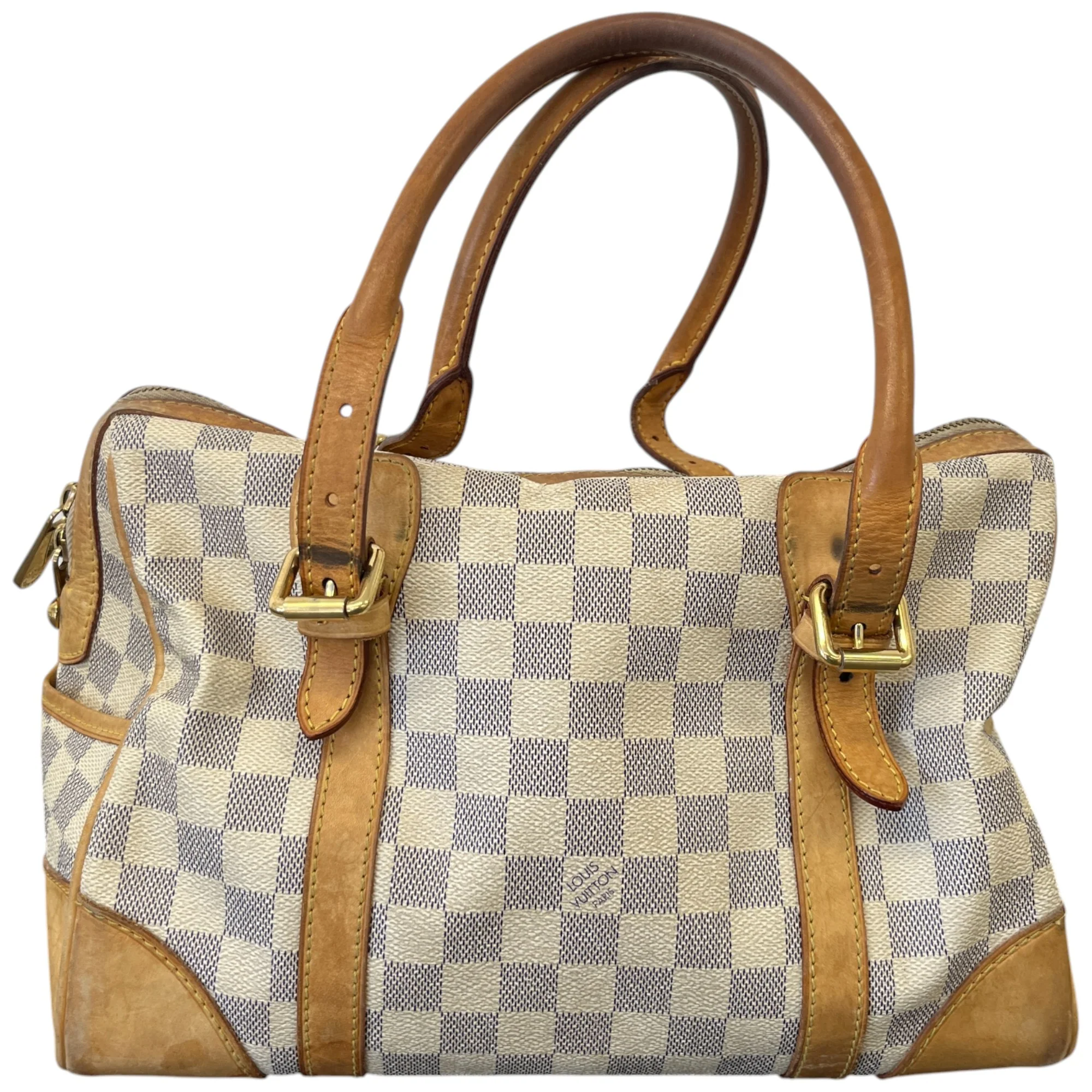 Women's Berkeley Damier Azur Bag Beige - Image 3
